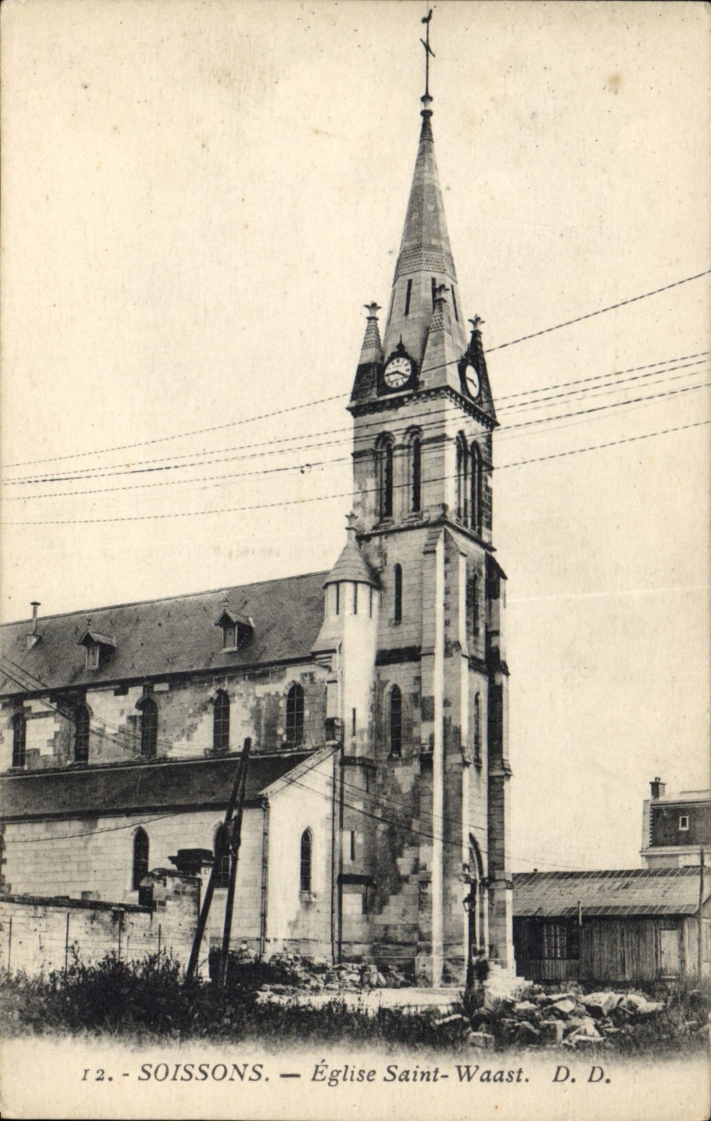 CPA Soissons Eglise Saint Waast 