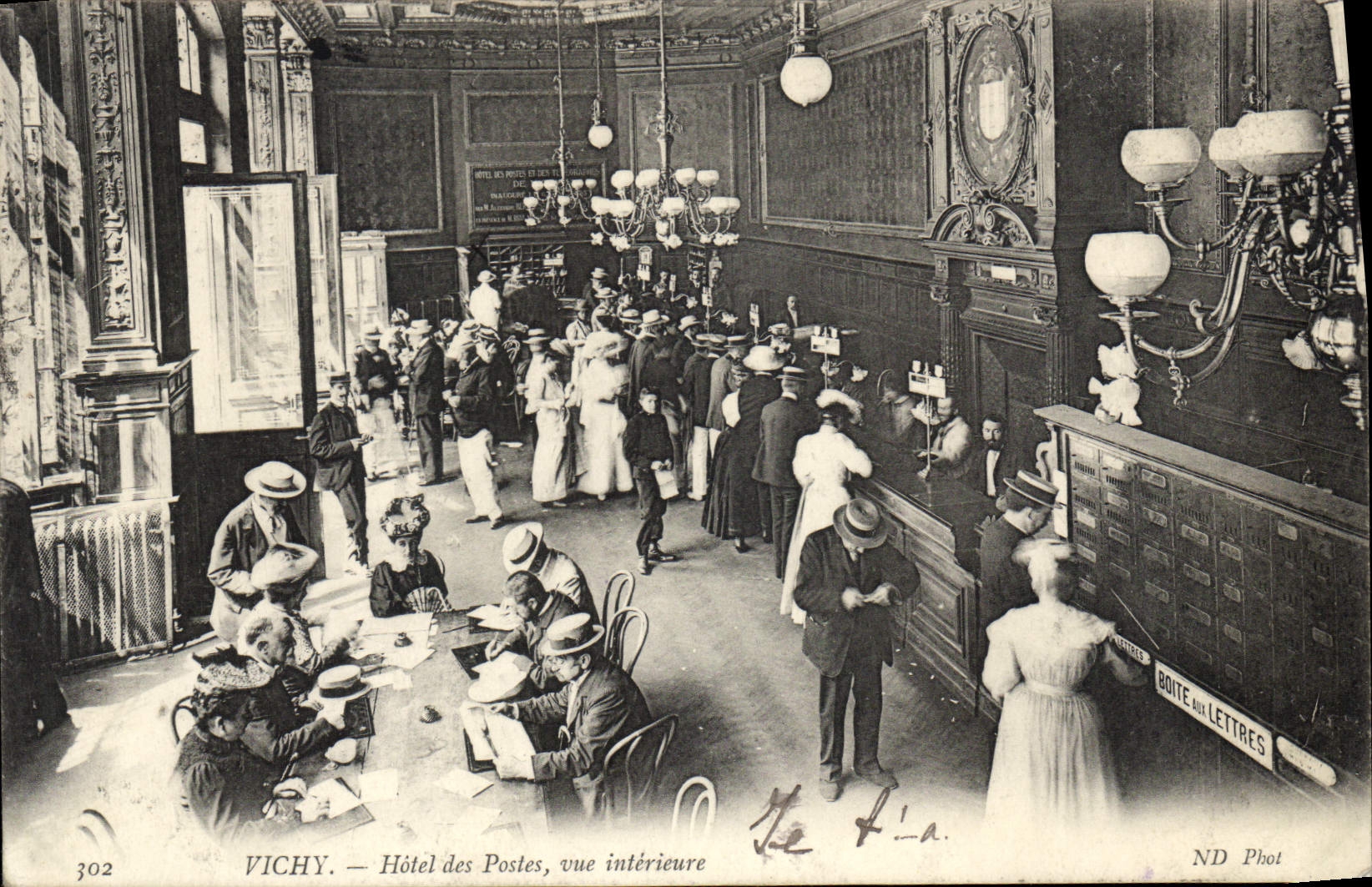 CPA Vichy Hotel des Postes vue interieure