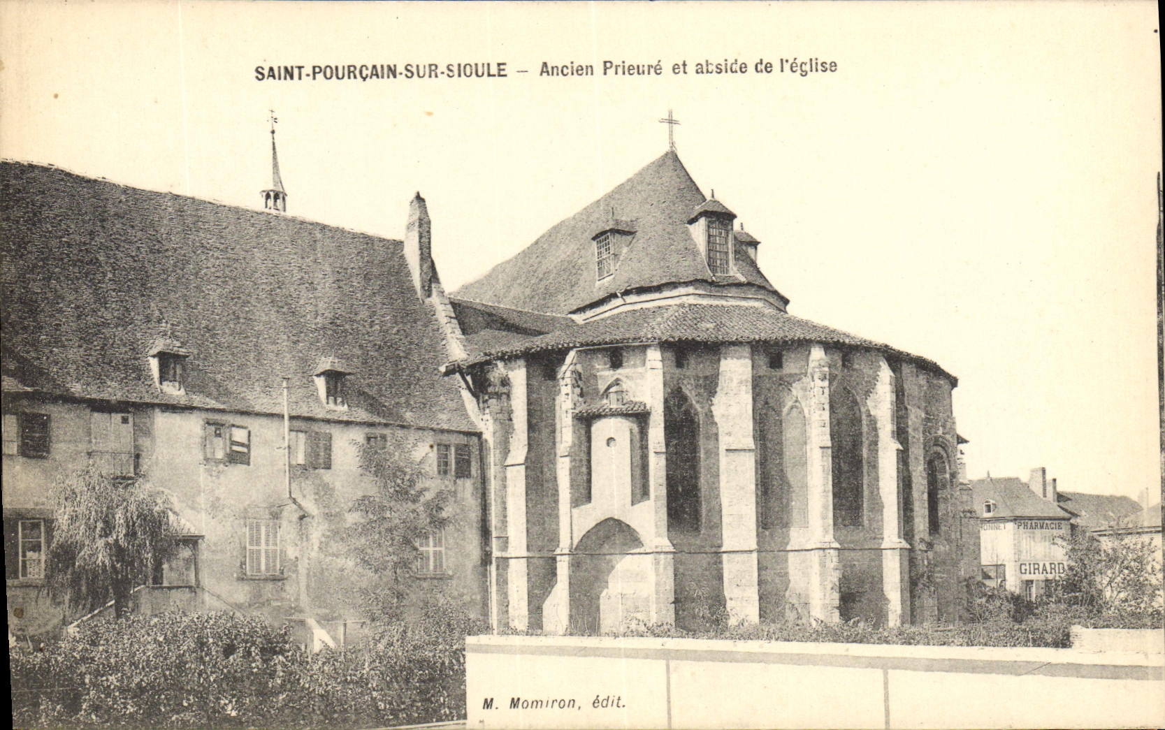 CPA Saint Pourcain Sur Sioule Ancien Prieure et atsice de l'eglise