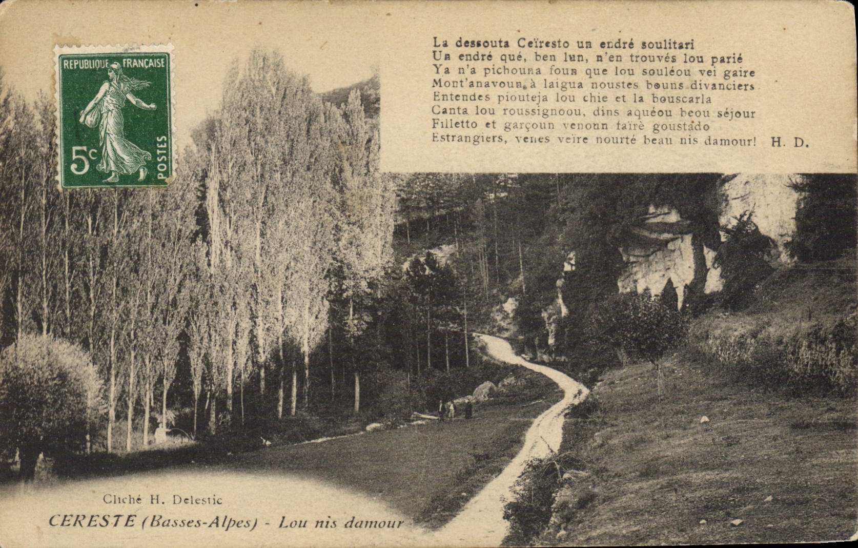 CPA Cereste Basses Alpes lou nis dumour 