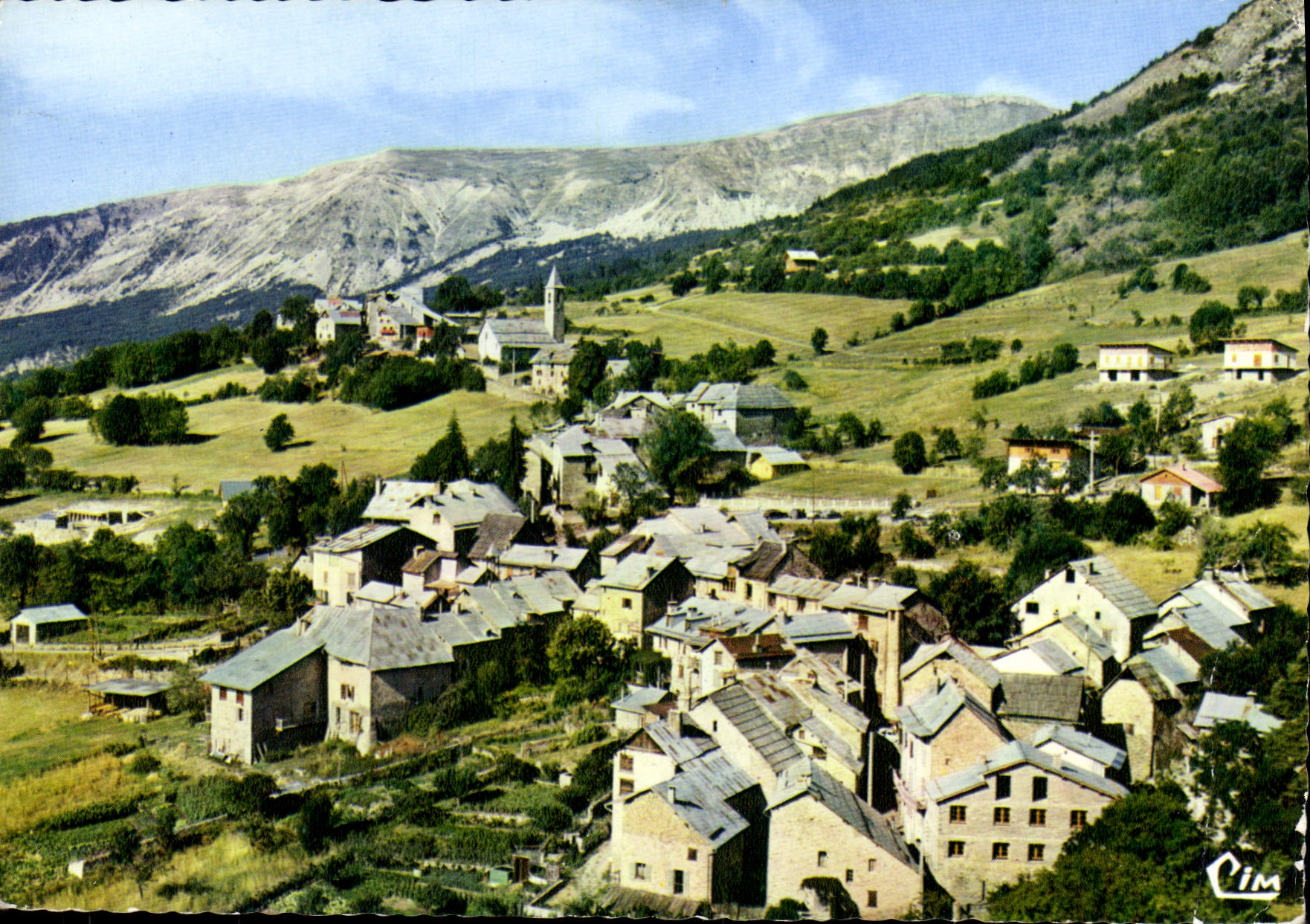CPA Haute Provence Villars Colmars vue generale aerienne 