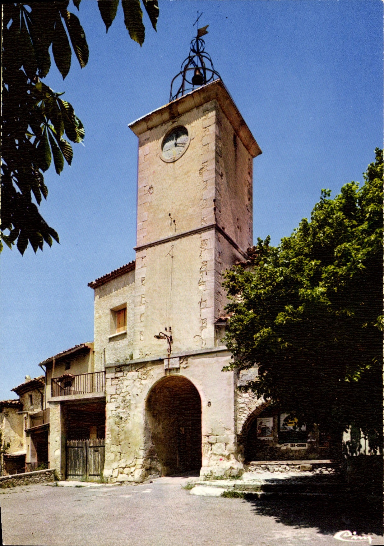 CPA Lurs Alpes de Hte Prov l'Horloge Place du Monument 