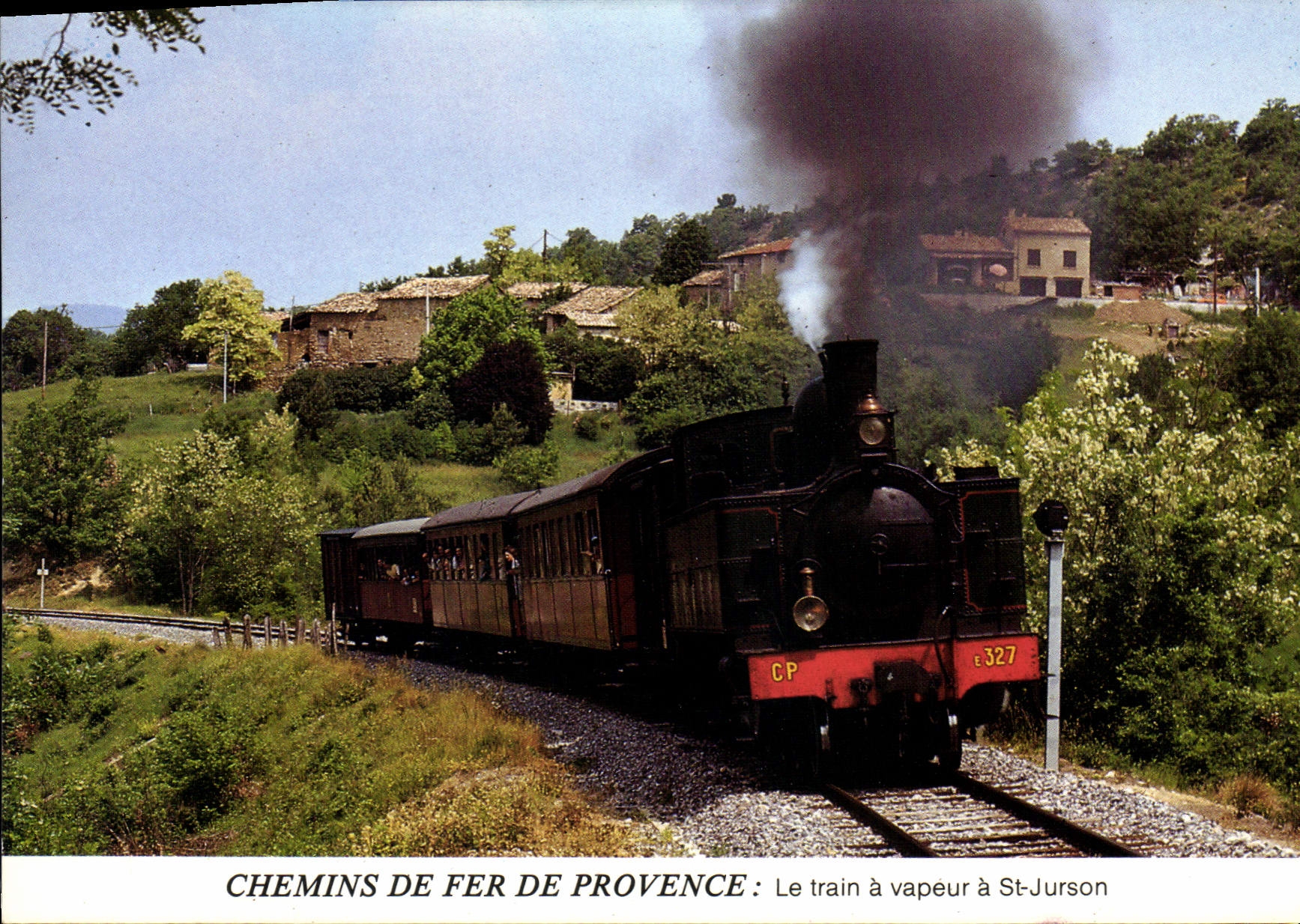 CPA Chemins de Fer de Provence le Train a vapeur a St Jurson 