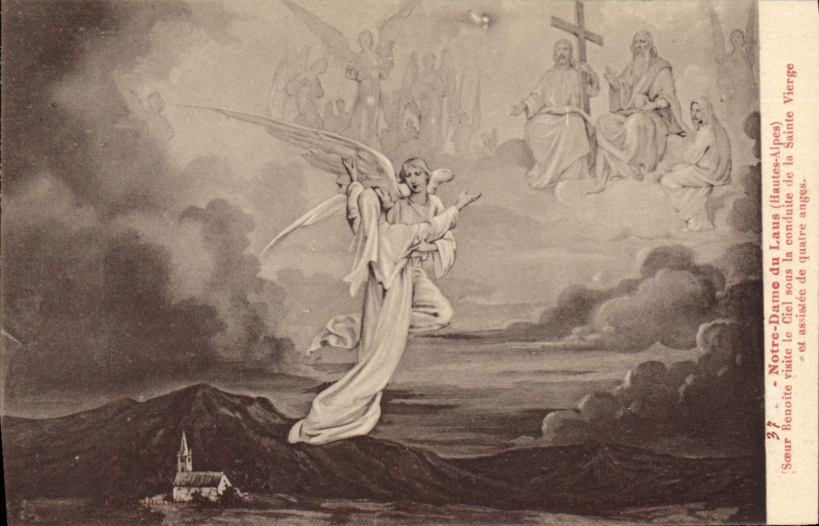 CPA Notre Dame du Laus Hautes Alpes Soeur Benoite visite le Giel sous la conduite de la Sainte Vierg