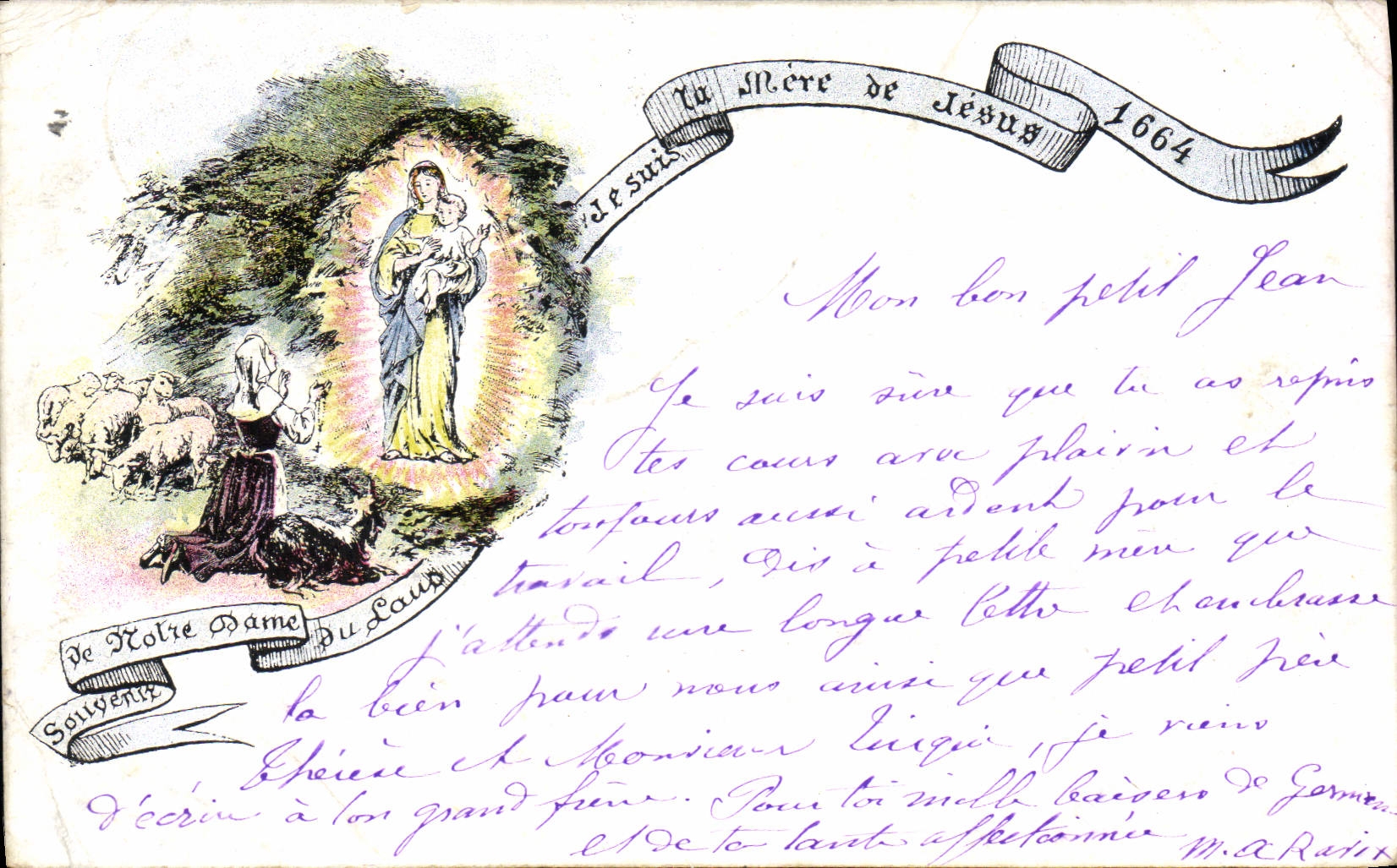 CPA Souvenir de Notre Dame du Laus Je suis la Mere de Jesus 1664