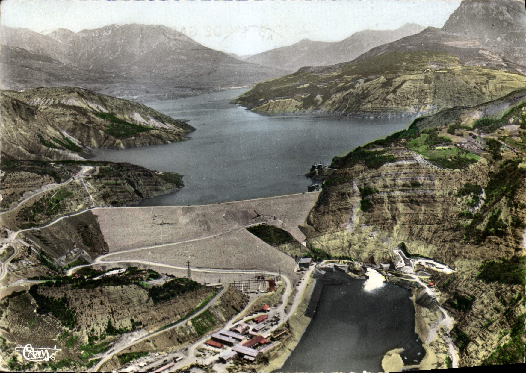 CPA Lac et Barrage de Serre Poncon Htes Alpes Vue generale 
