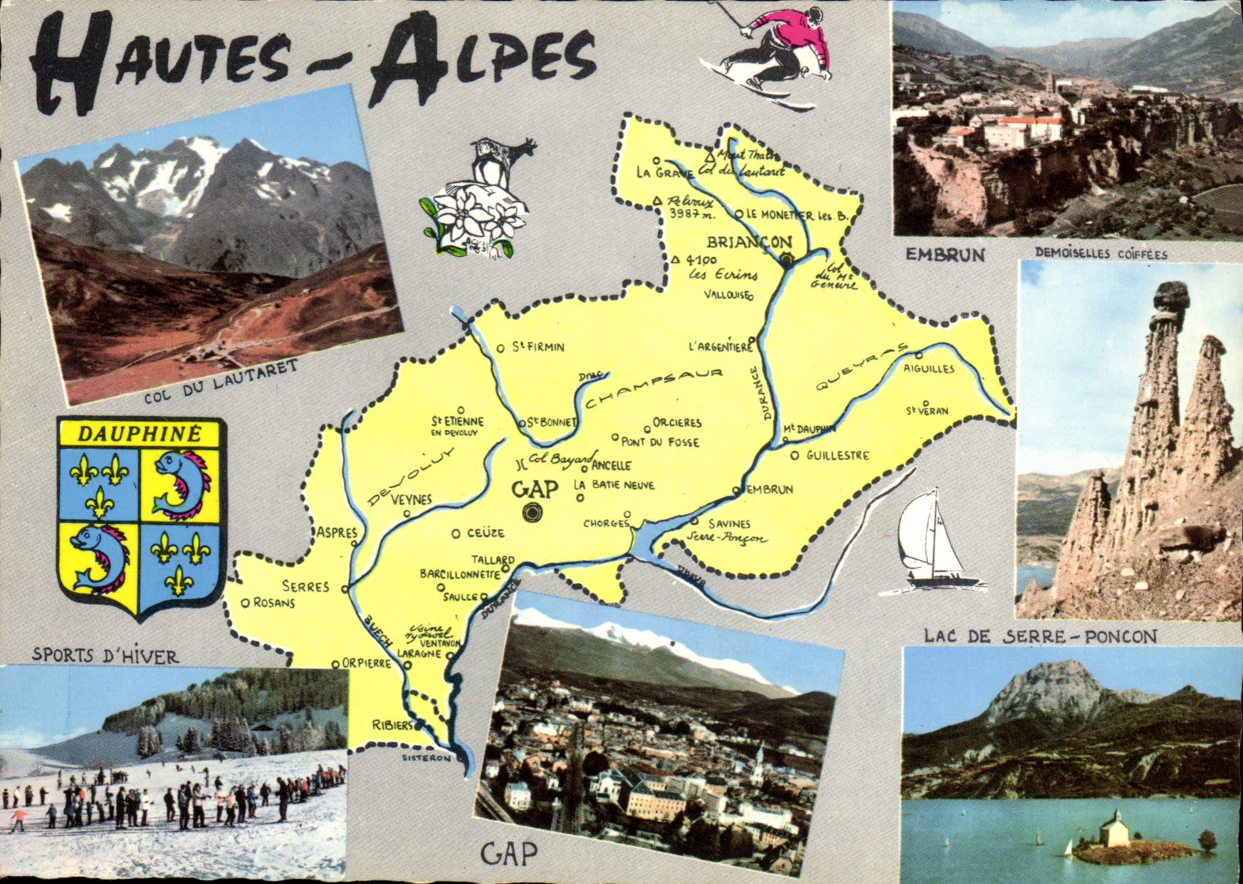 CPA Departement des Hautes Alpes le Departement faisait partie de l'ancienne province du Dauphine 