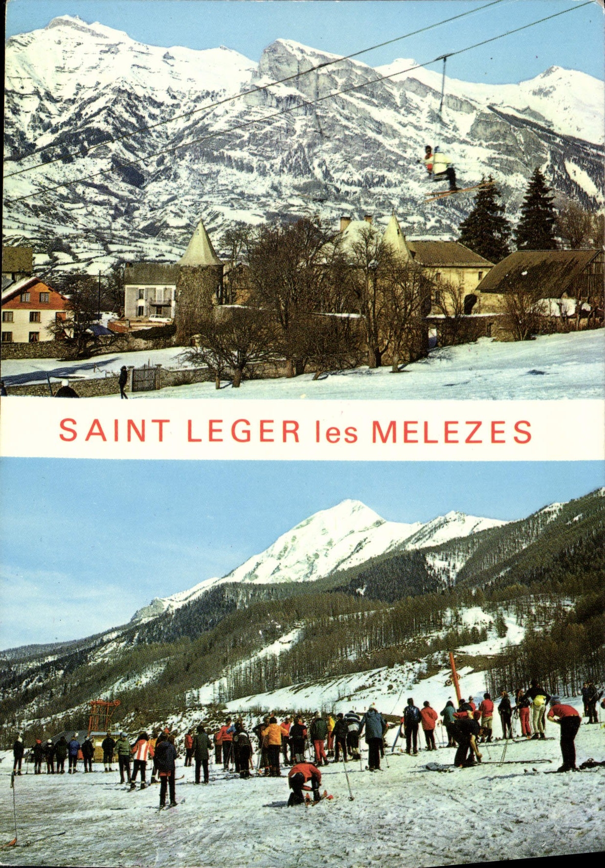 CPA Les Hautes Alpes St Leger les Melezes Vue generale les pistes la petite Autane