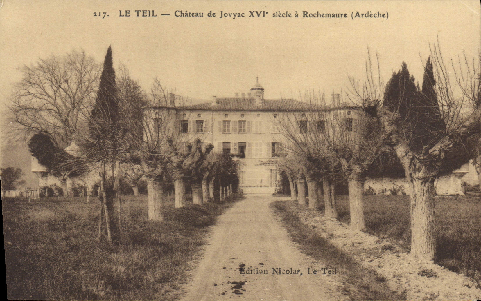 CPA Le Teil Chateau de Jovyac XVI siecle a Rochemaure Ardeche 