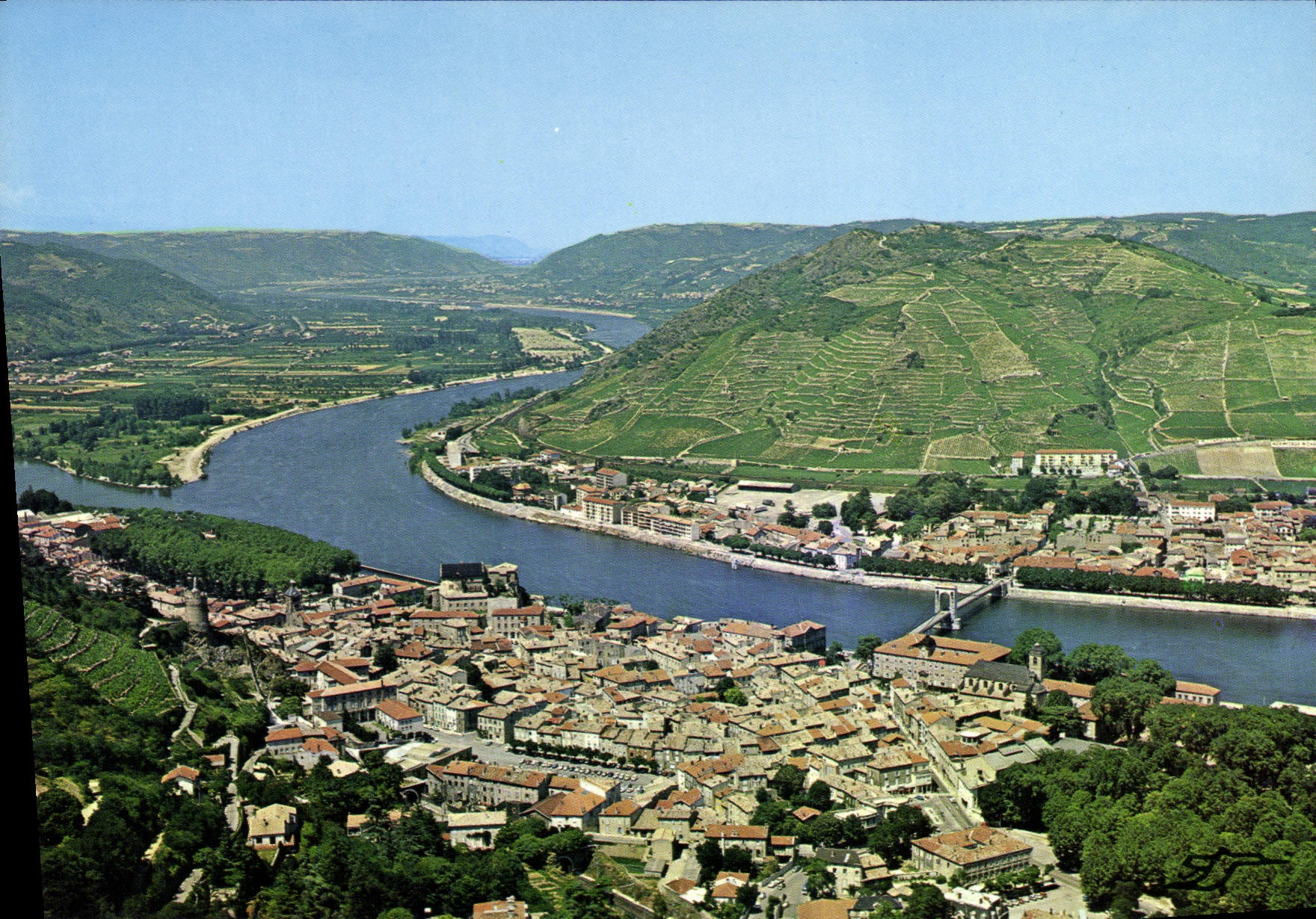 CPA Tournon Ardeche Vue generale aerienne 