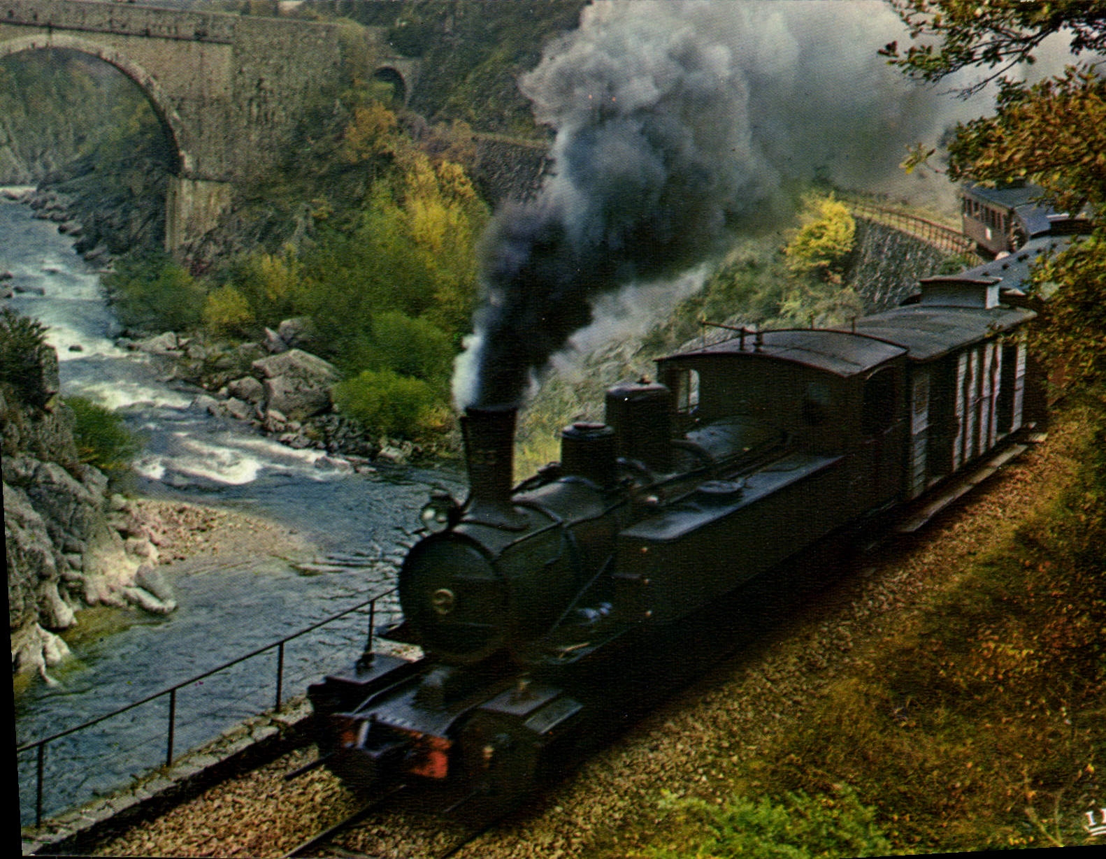 CPA Chemin de Fer du Vivarais Ligne Tournon Lamastre Ardeche France
