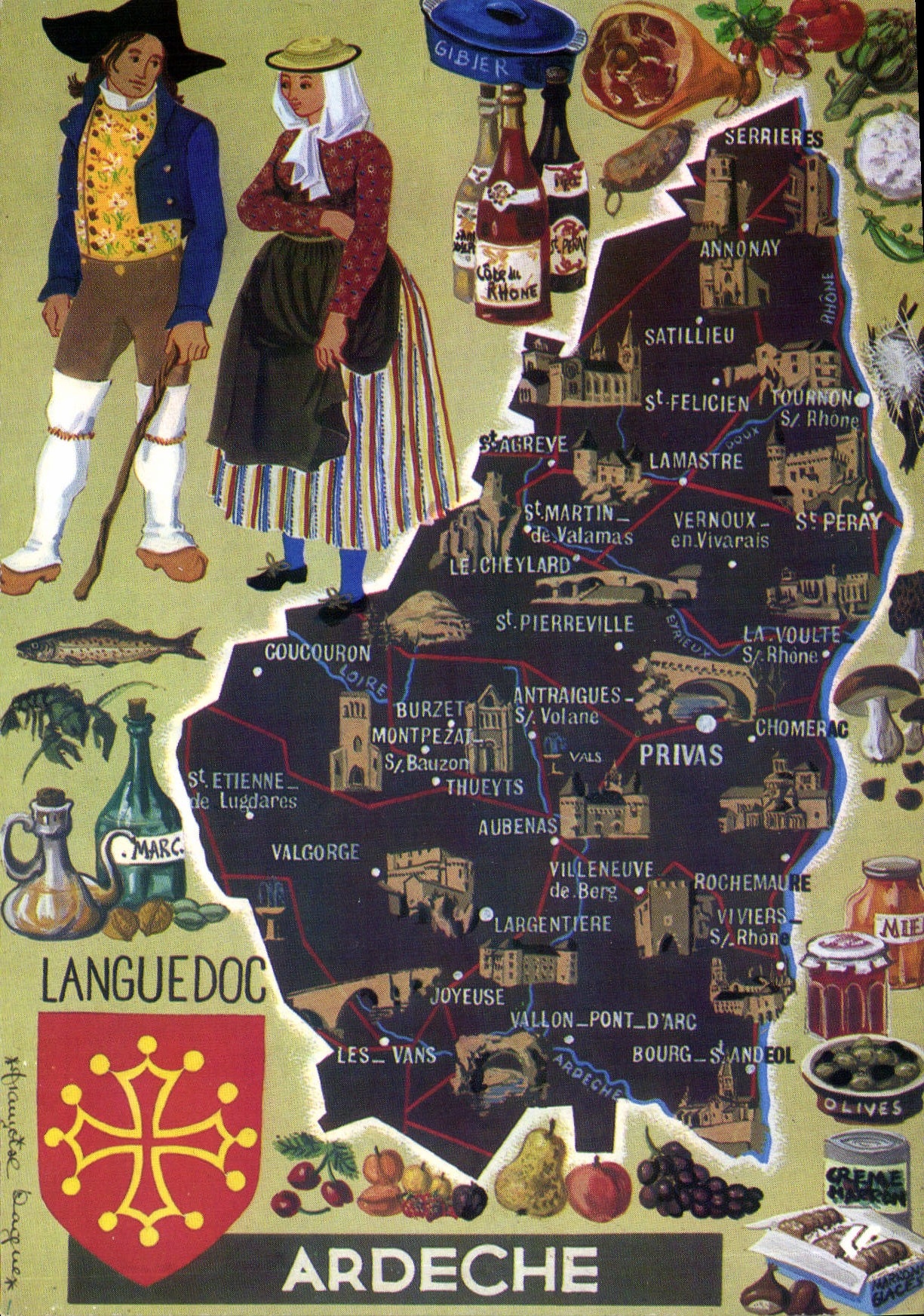 CPA Les departements francais vus par Cap Theojac L'Ardeche 