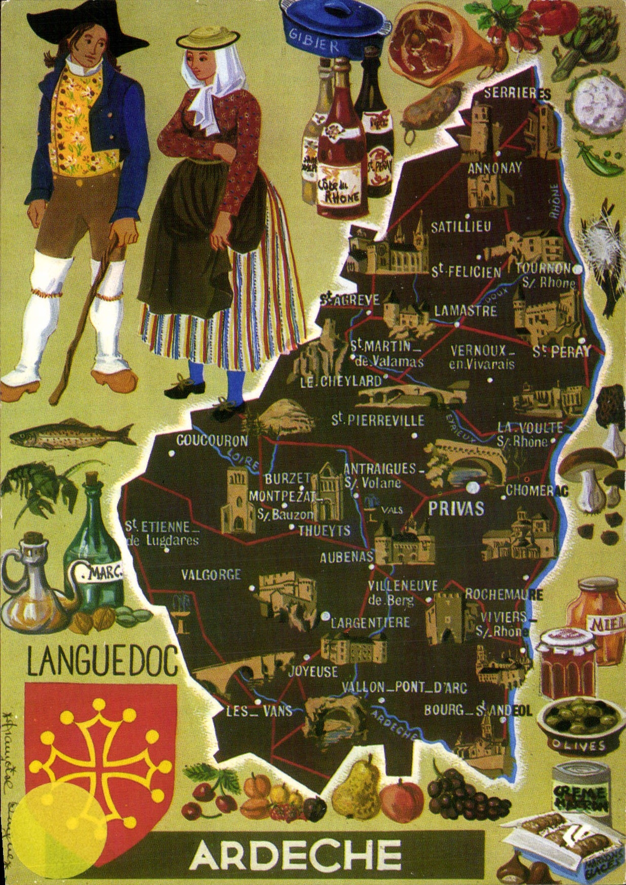 CPA Les departements francais vus par Cap Theojac L'Ardeche 