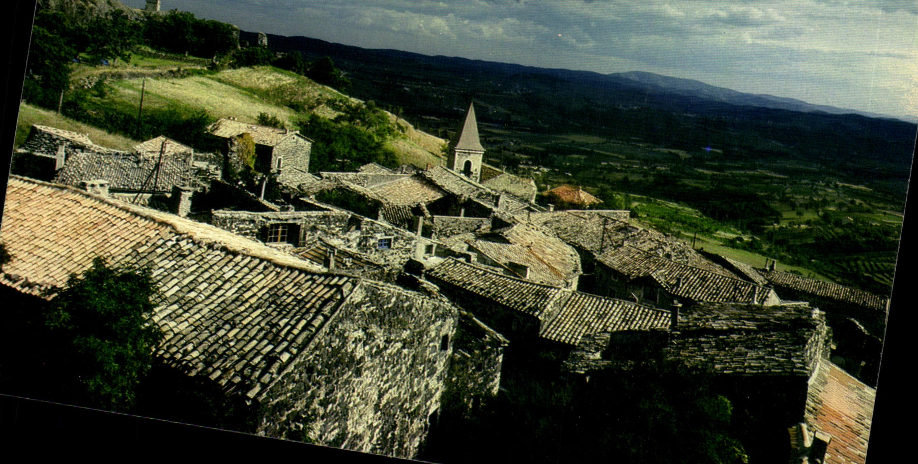 CPA Le Plateau du Coiron Mirabel Ardeche Ancienne place forte sur le bord du plateau basaltique 