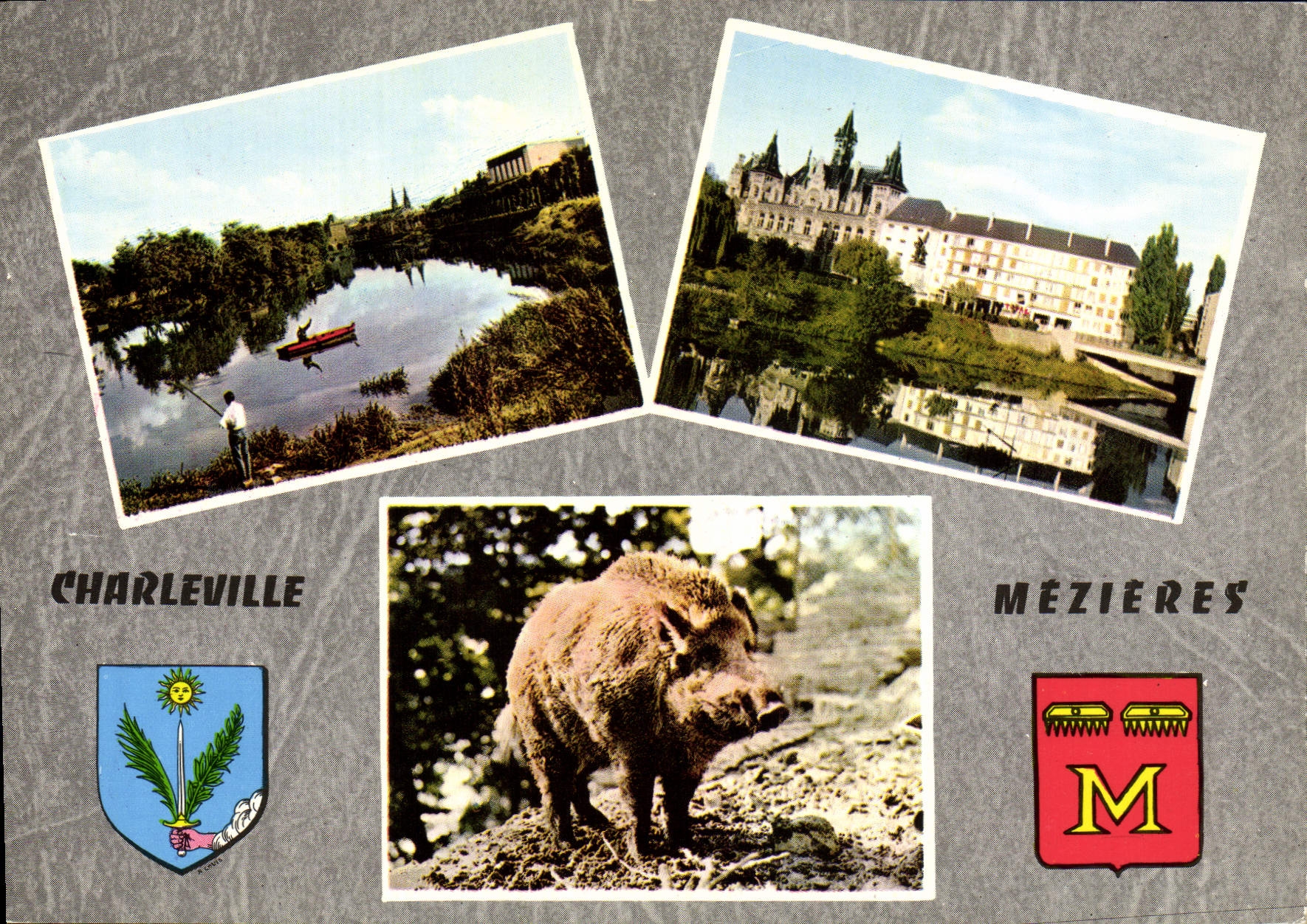 CPA Charleville Mezieres Ardennes Le Sanglier La Meuse au quai du Moulinet 