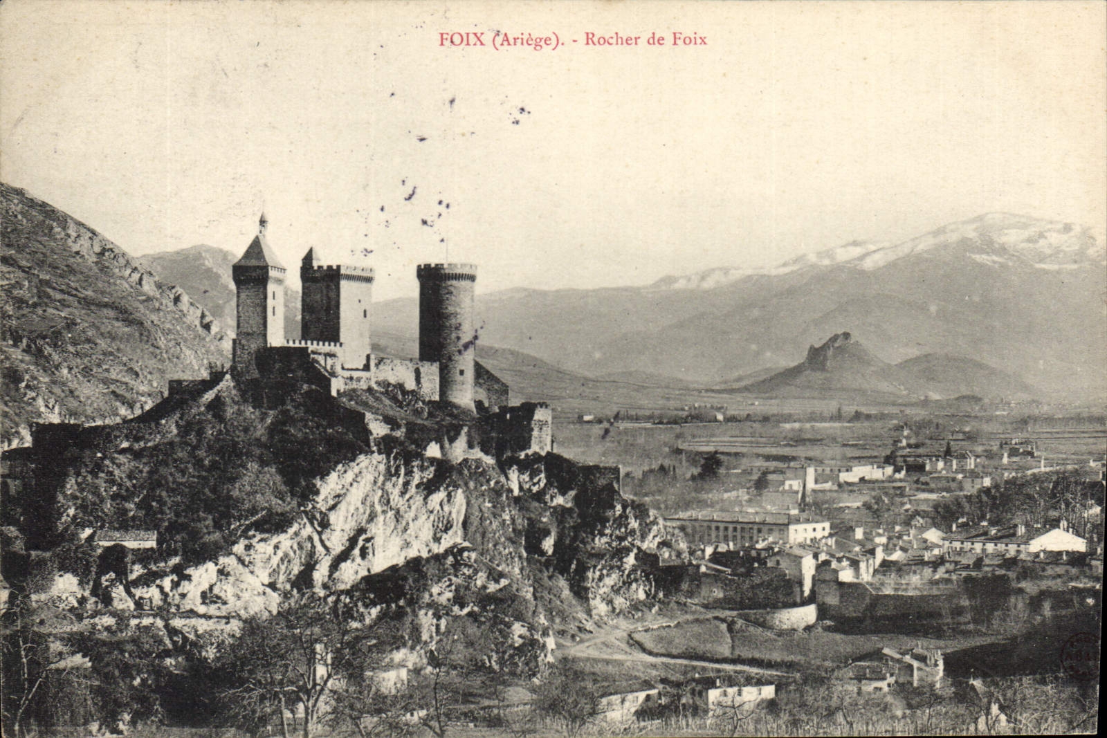 CPA Foix Ariege Rocher de Foix 
