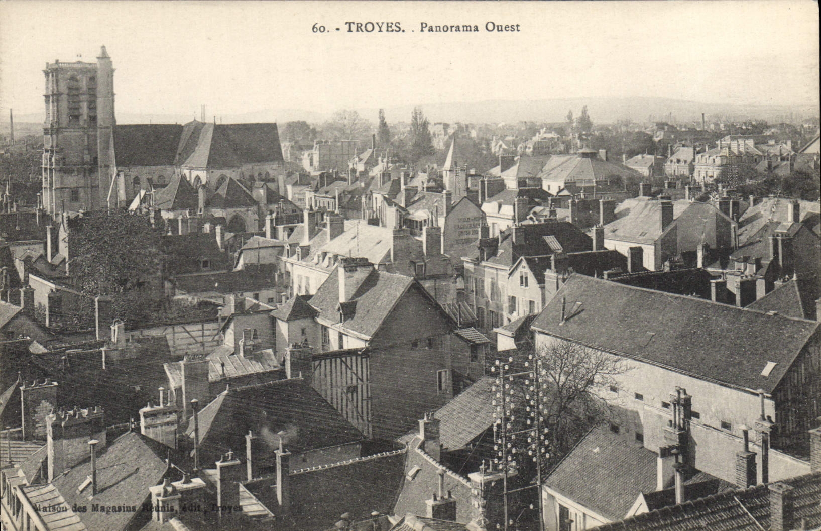 CPA Troyes Panorama Ouest 
