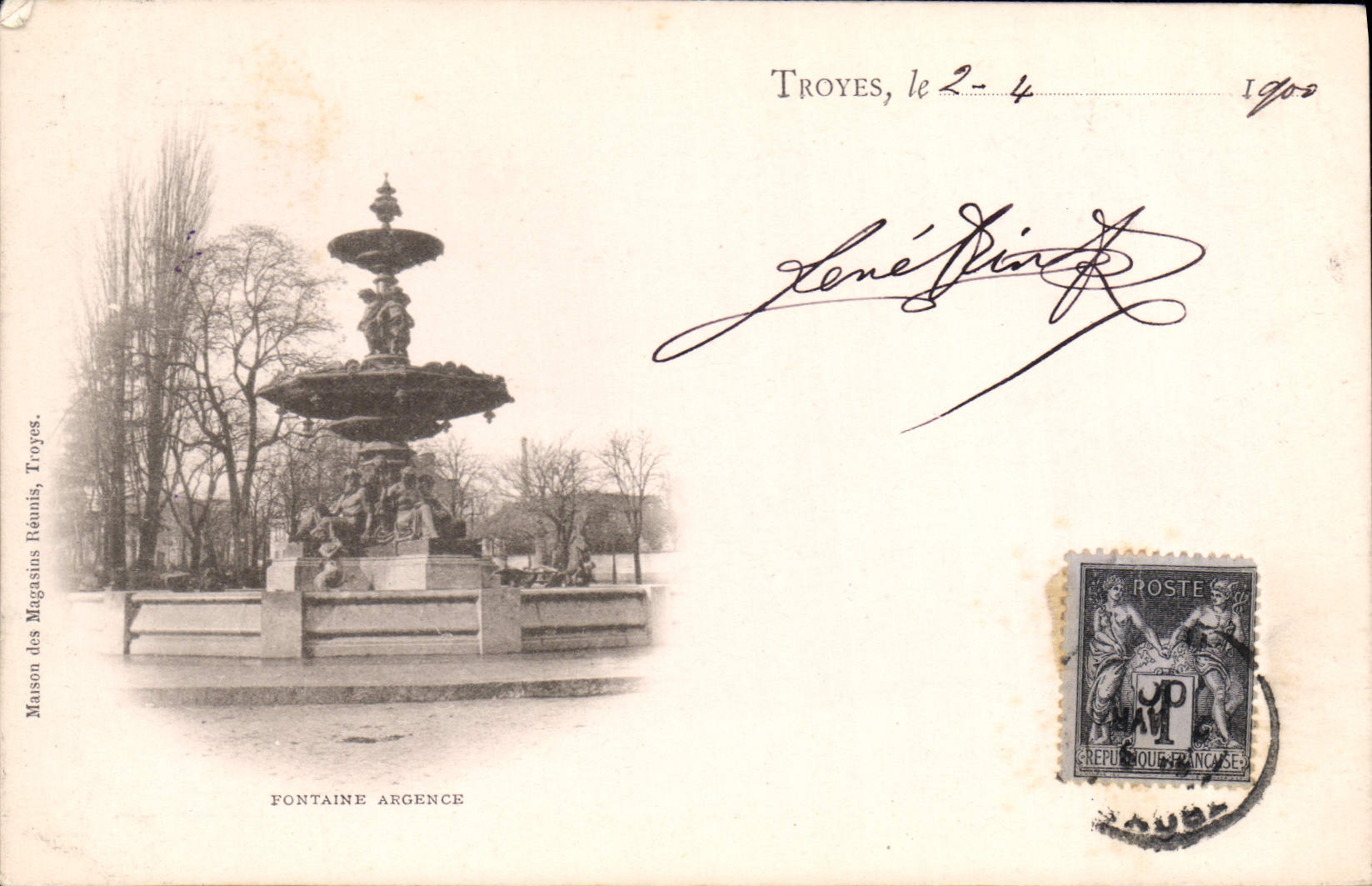CPA Troyes Fontaine Argence 