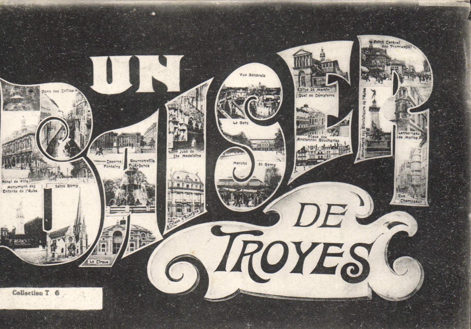 CPA Un Baiser de Troyes 