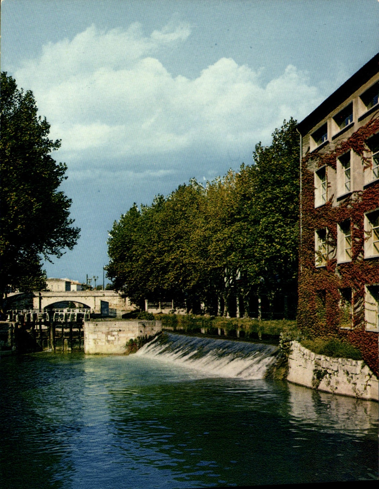 CPA Narbonne Aude La bibliotheque La chute d'eau
