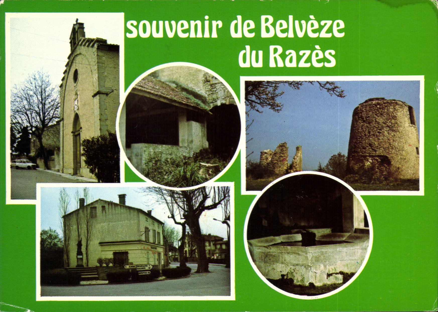 CPA Belveze du Razes Aude L'Eglise Monument aux Morts 