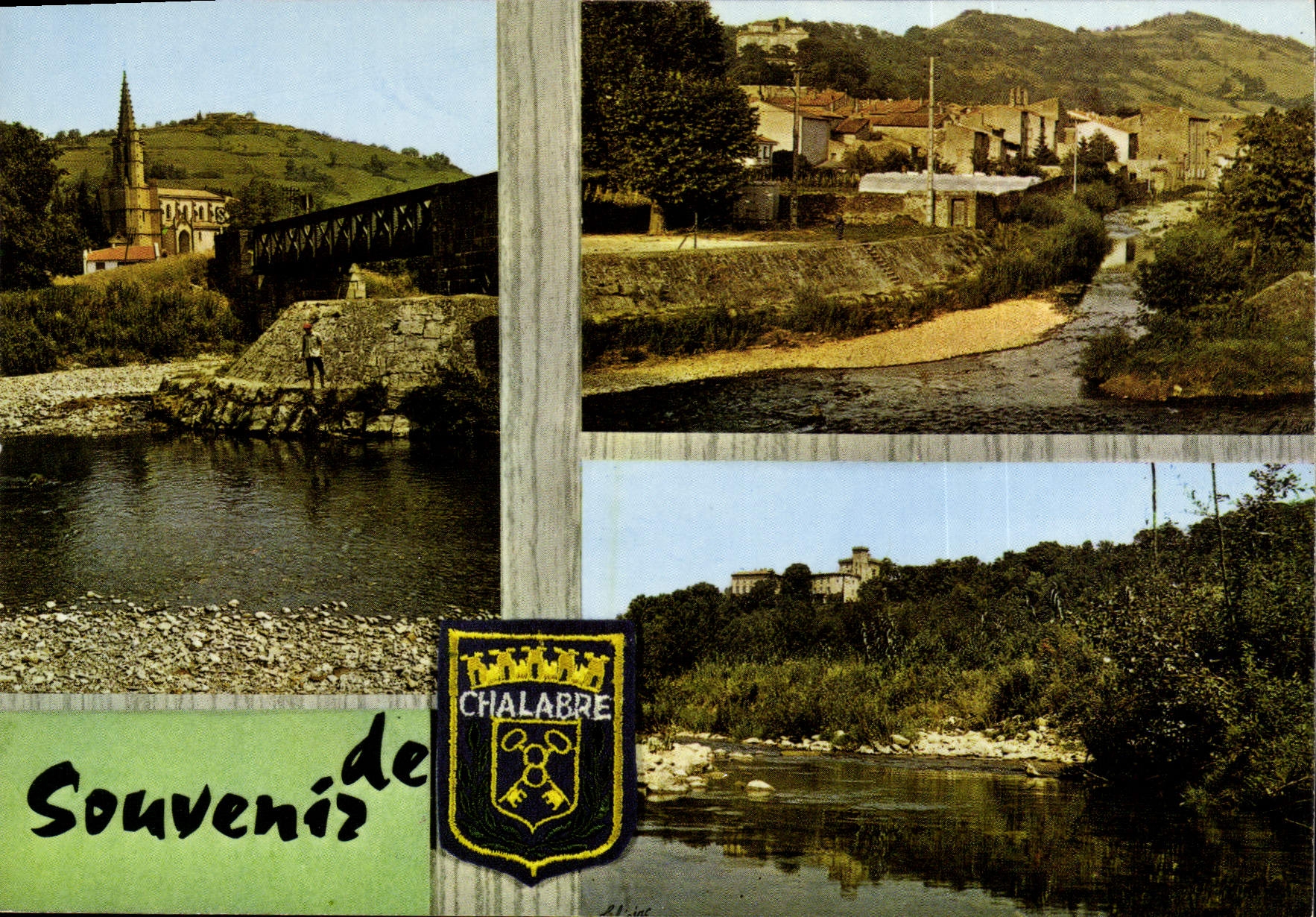CPA Chalabre L'Eglise Le confluent de l'Hers et du Blau 