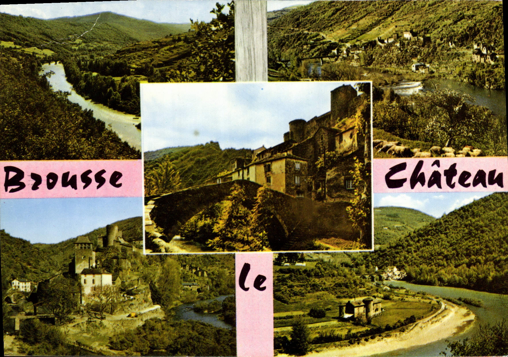 CPA L'Aveyron Pittoresque Vallee du Tarn dite Vallee de l'Amitie Brousse le Chateau 