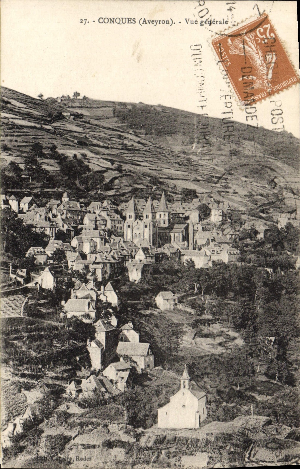 CPA Conques Aveyron Vue generale 