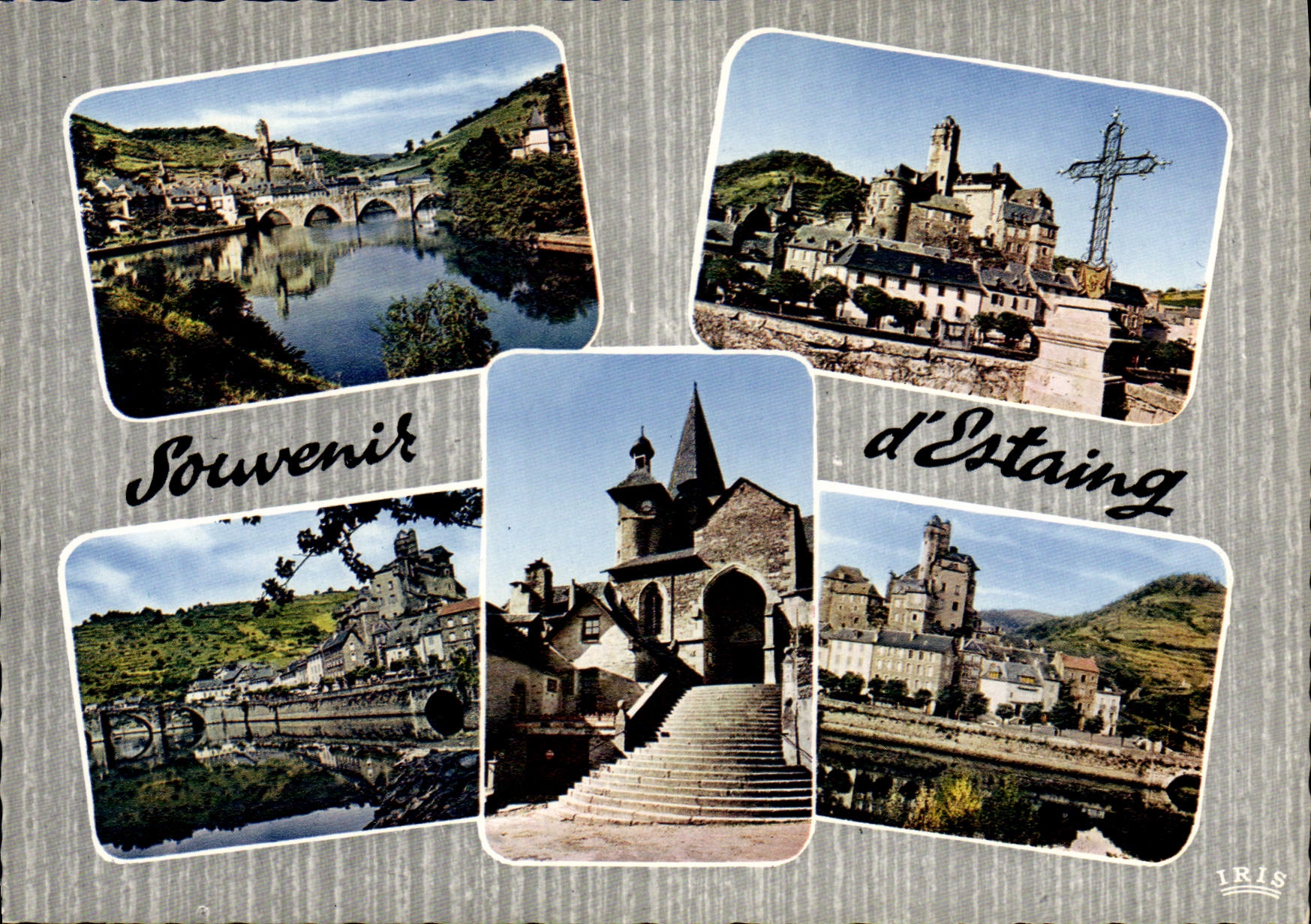 CPA Estaing Aveyron Le Chateau et le Vieux Pont