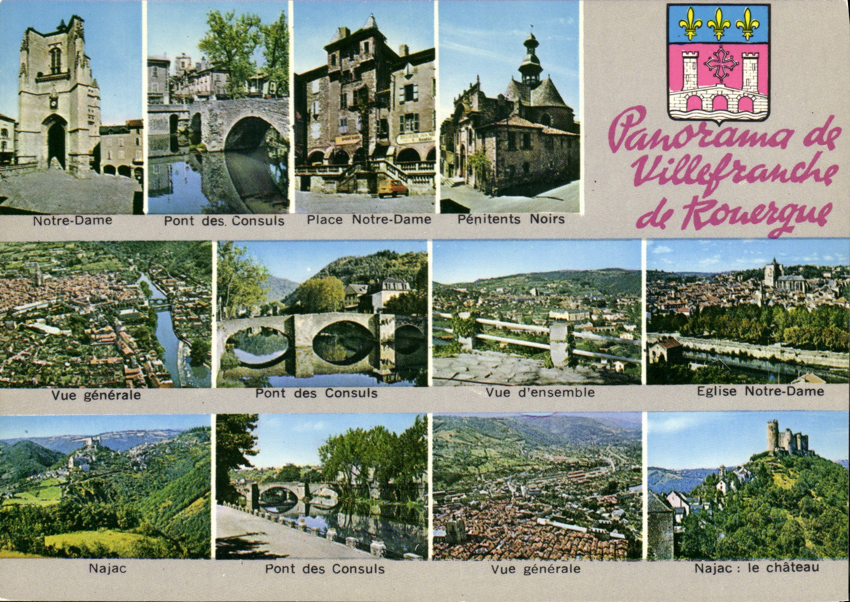 CPA Panorama de Villefranche de Rouergue 