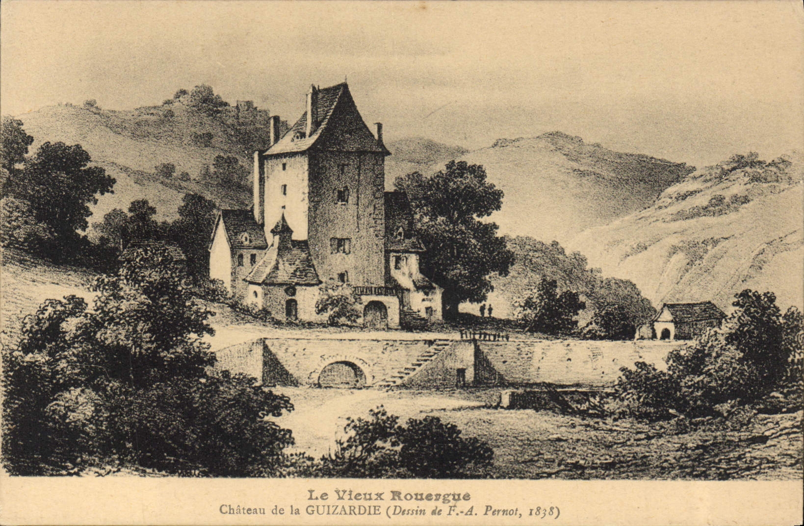 CPA Le Cieux Rouergue Chateau de la Guizardie 