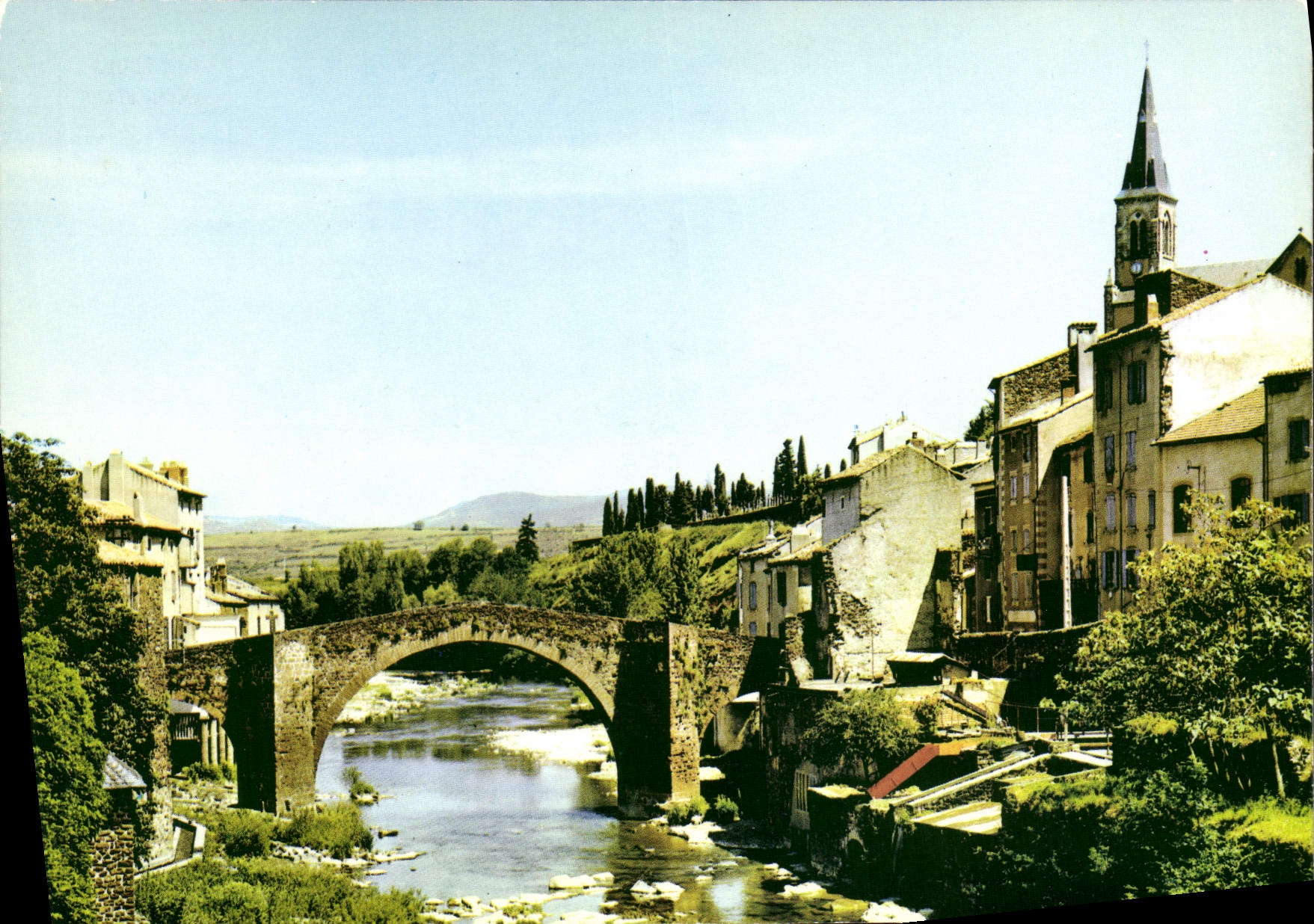 CPA Camares Aveyron Le Pont et l'Eglise