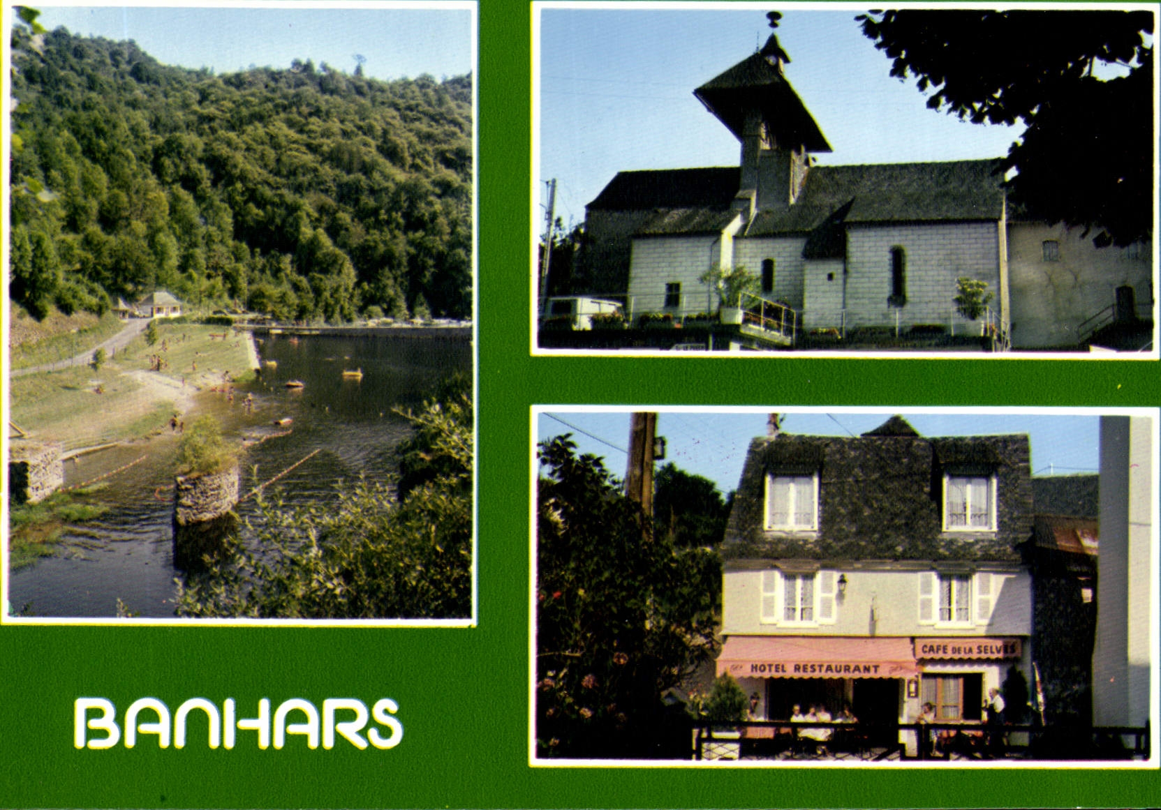 CPA Banhars Aveyron Le Camping de Laurariol L'Eglise L'Hotel de la Seives
