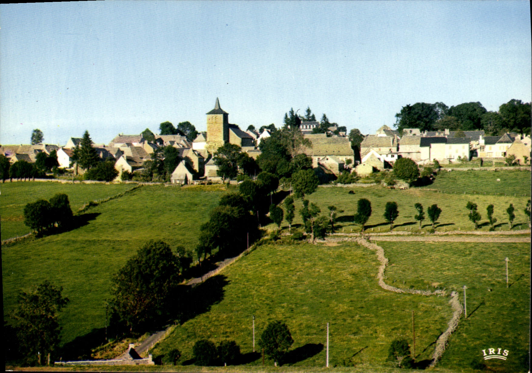 CPA Lacalm Aveyron Vue generale