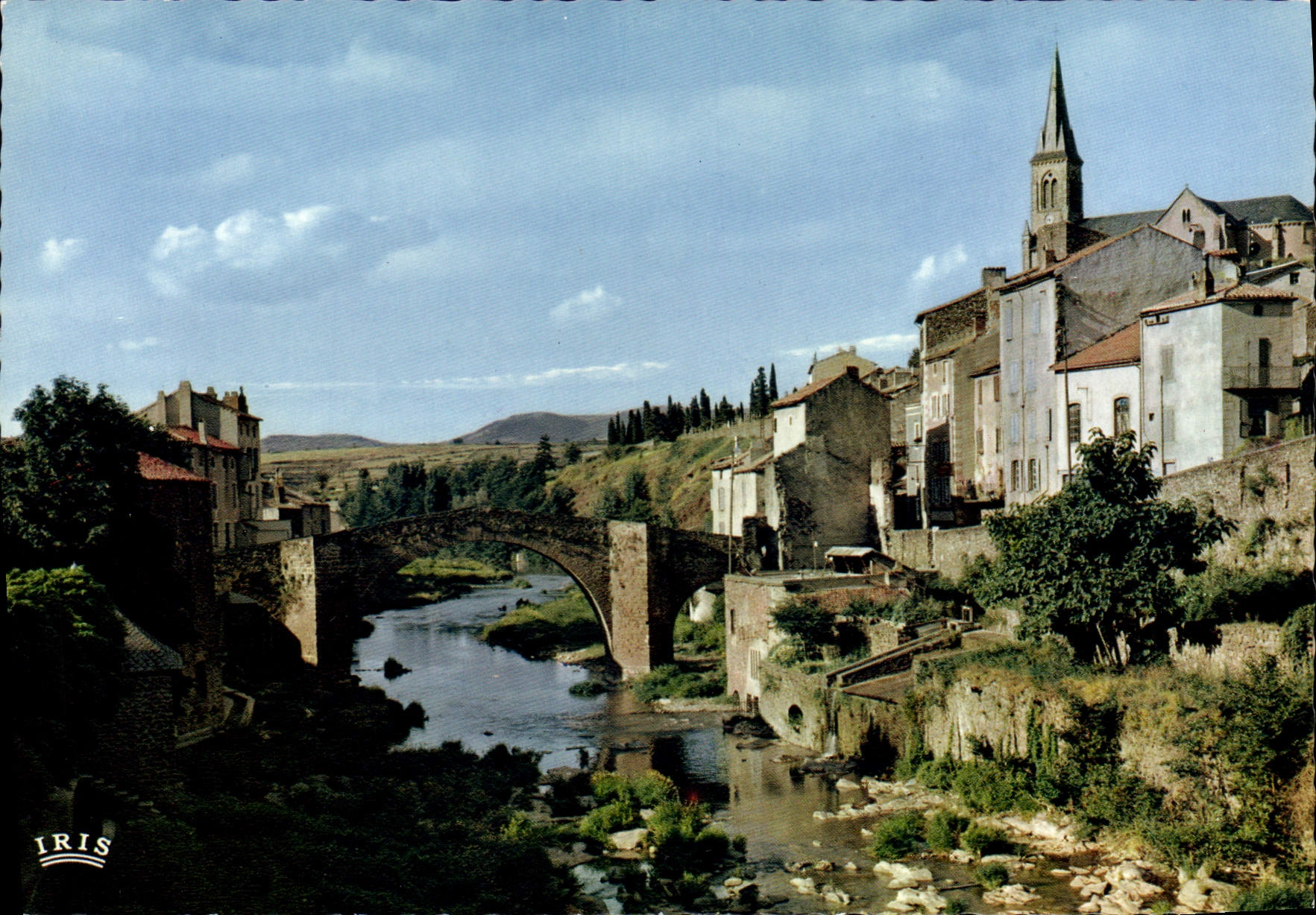 CPA L'Aveyron Pittoresque Camares Sur les rives du Dourdou le Pont gothique