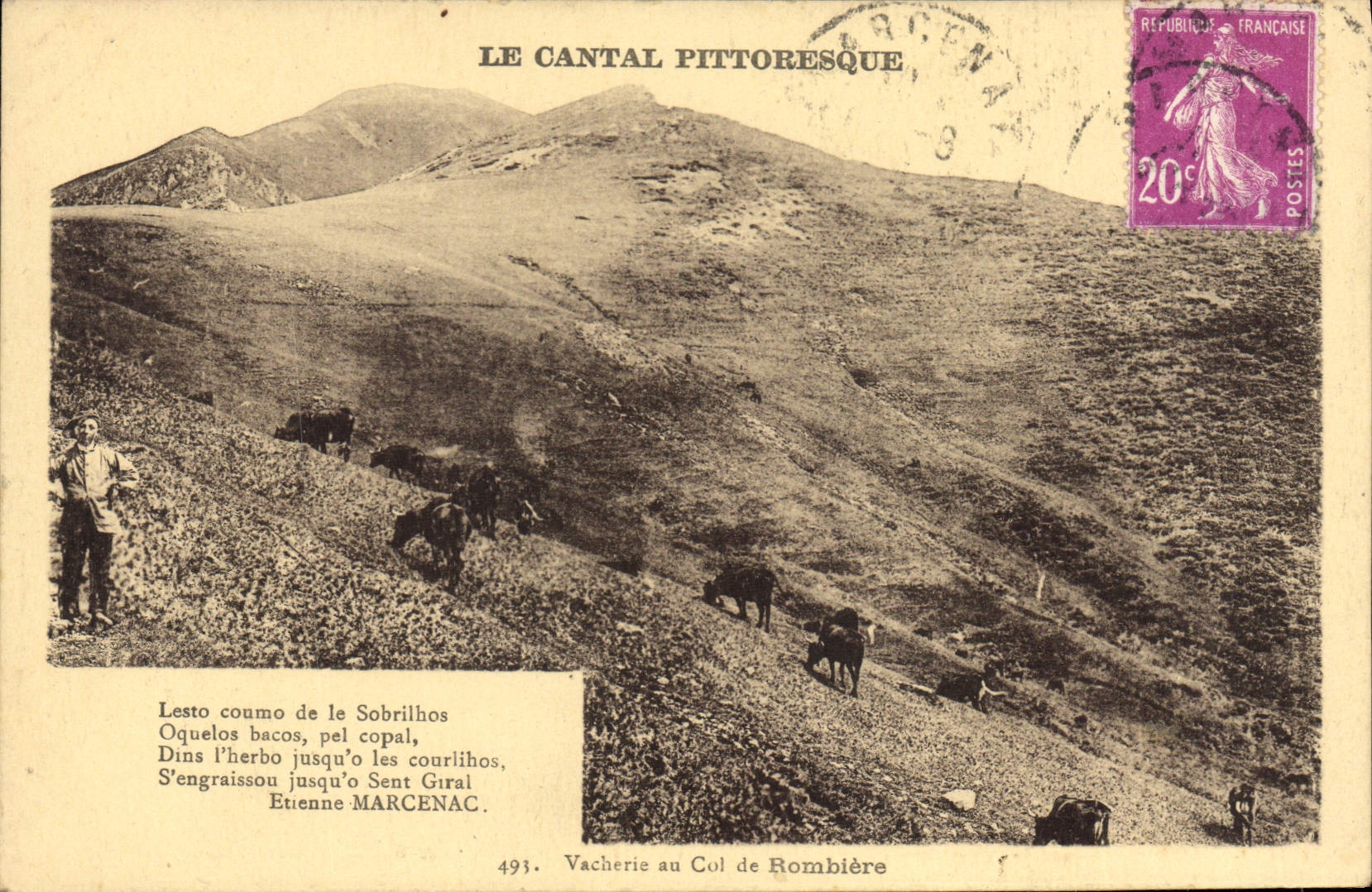 CPA Le Cantal Pittoresque Vacherie au Col de Rombiere 