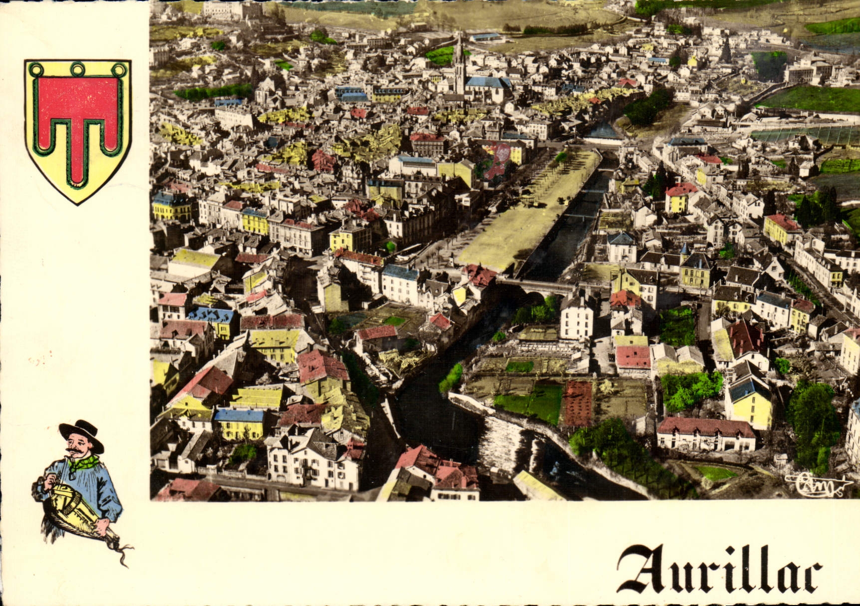 CPA Aurillac vue Aerienne 