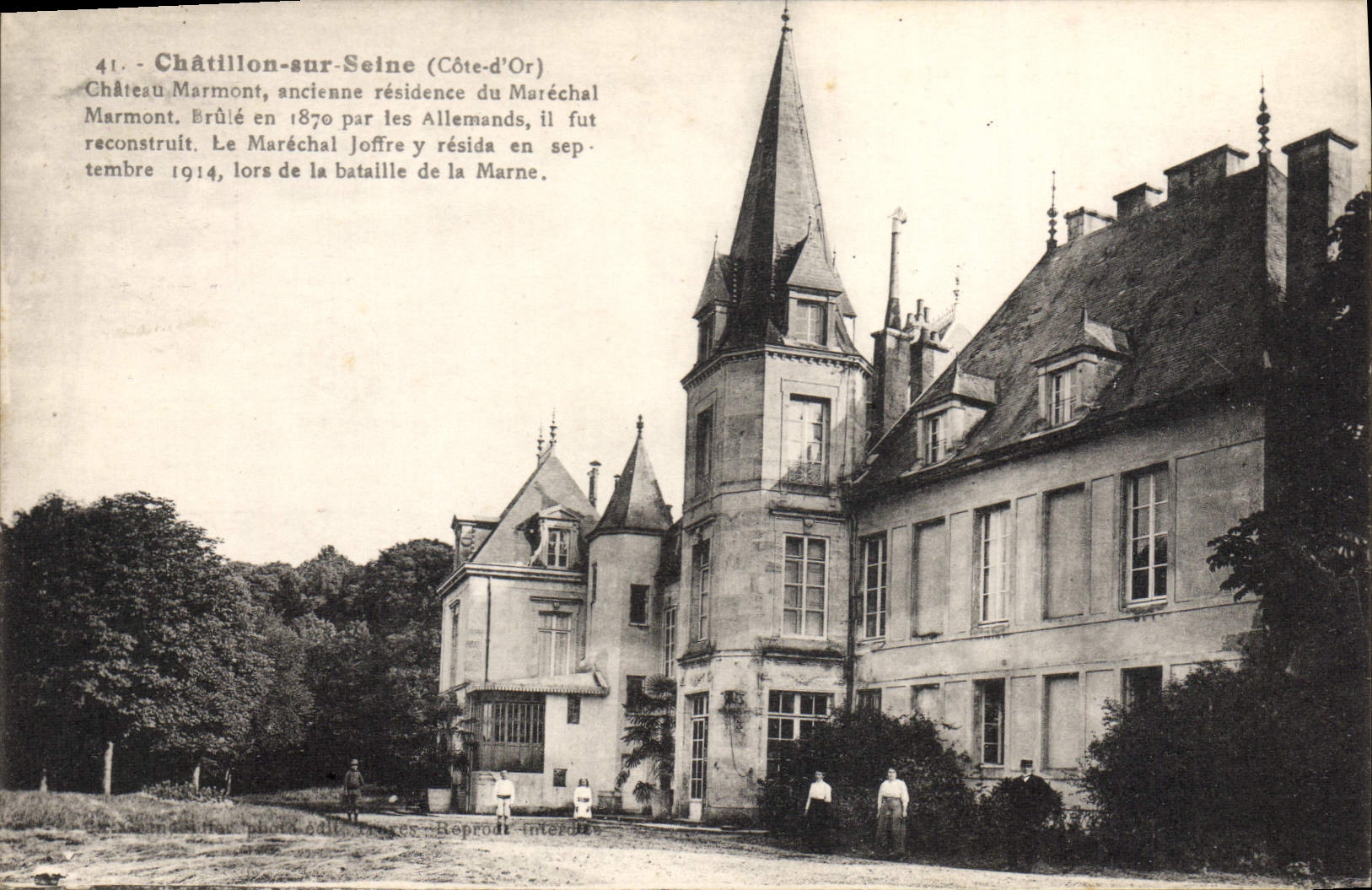 CPA CHATILLON-sur-SEINE château du Maréchal Marmont