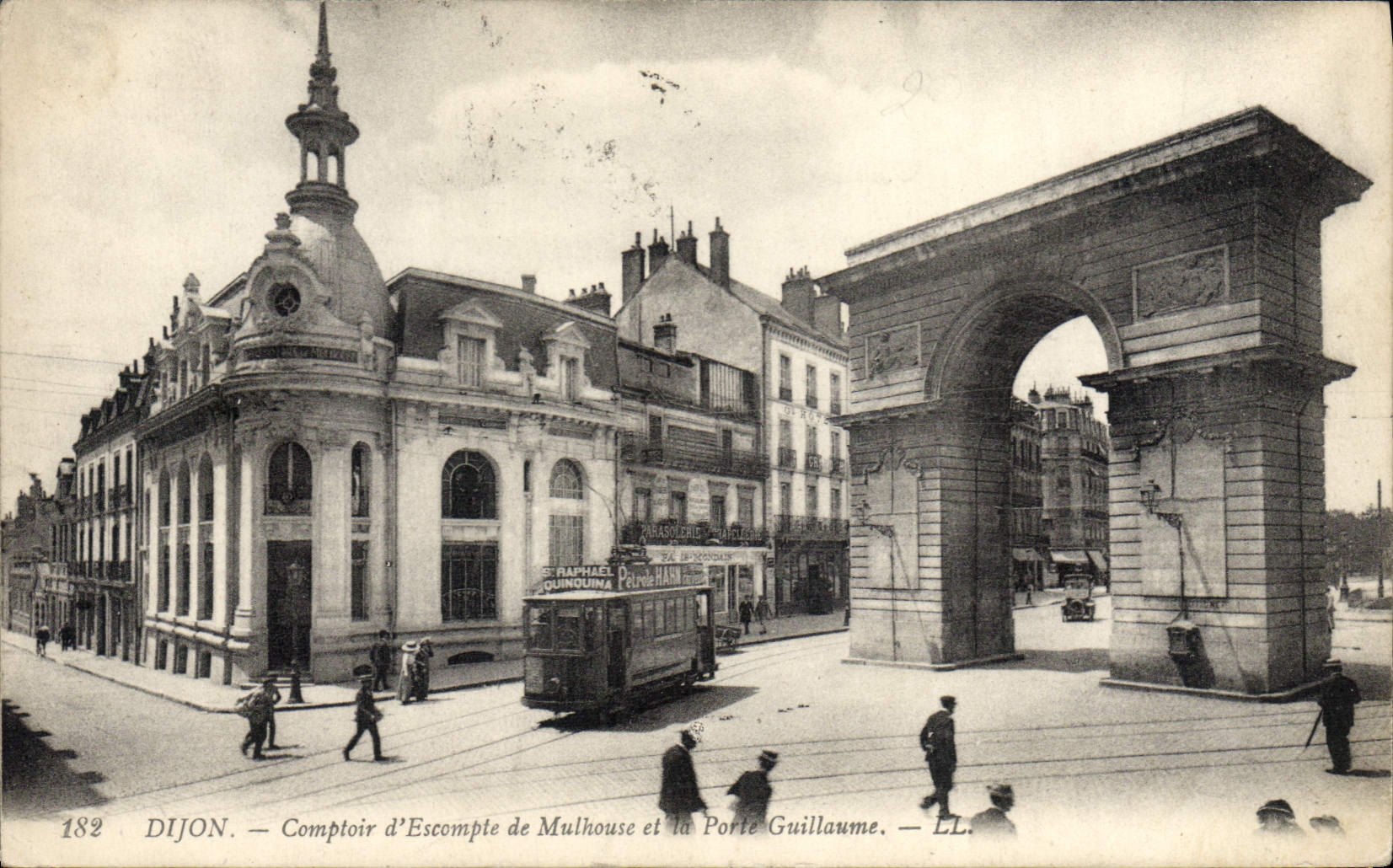 CPA DIJON Comptoir d'Escompte de Mulhouse Tramway
