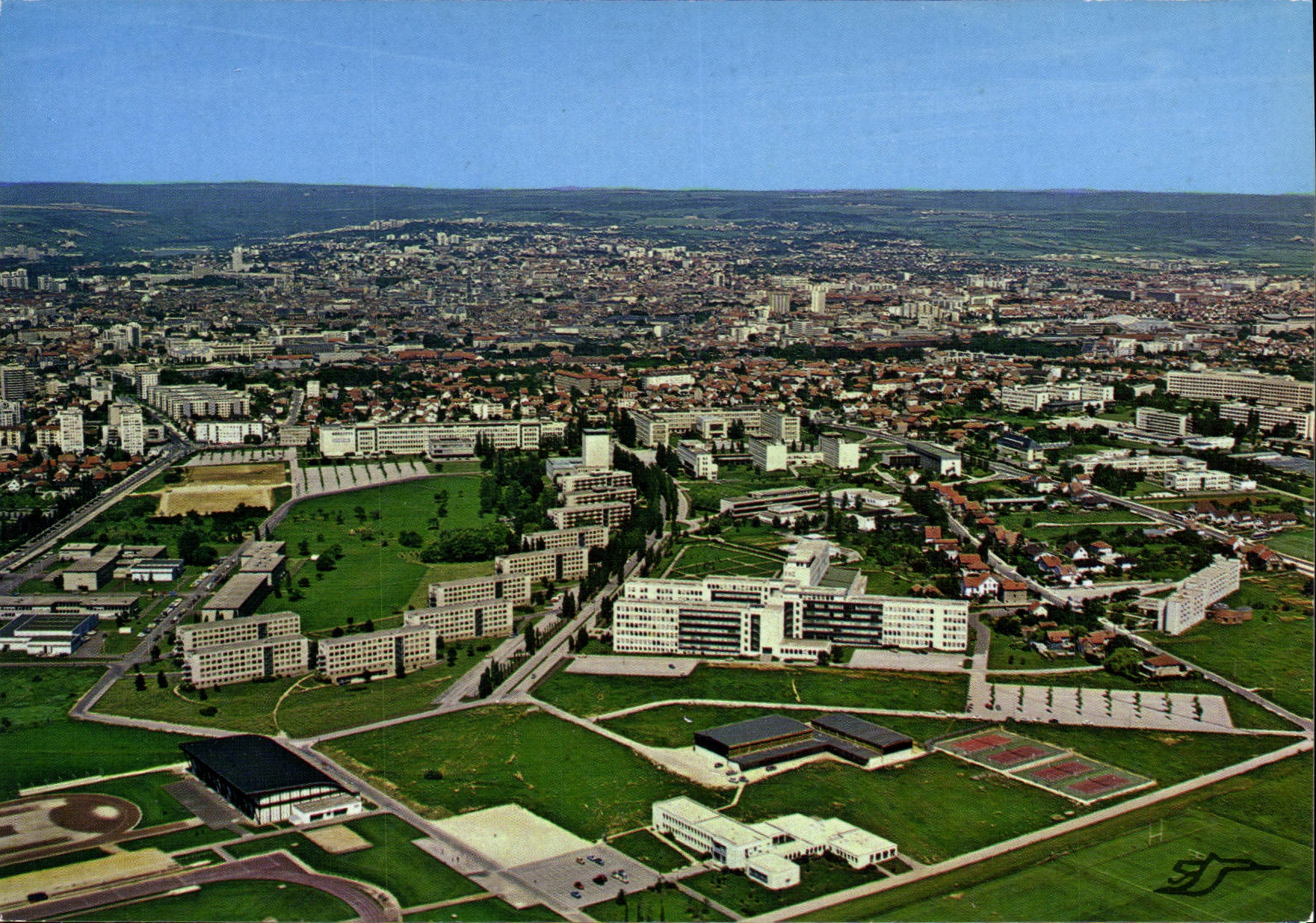 CPSM DIJON vue aérienne