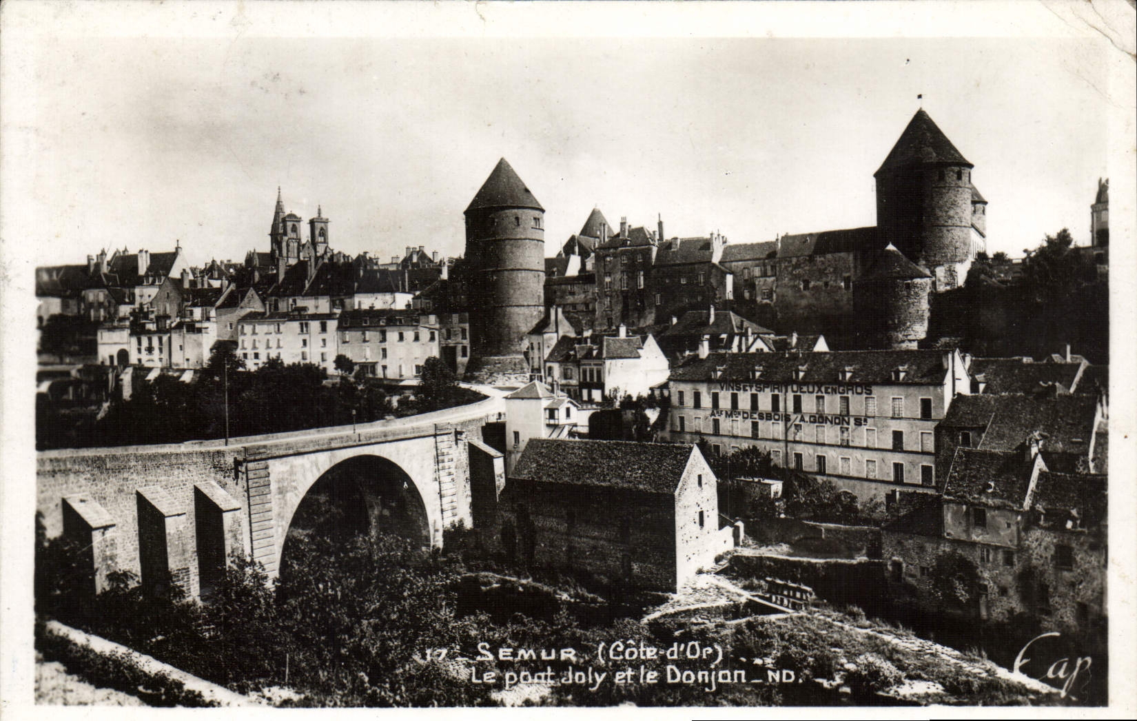 CPA SEMUR Pont Joly Donjon