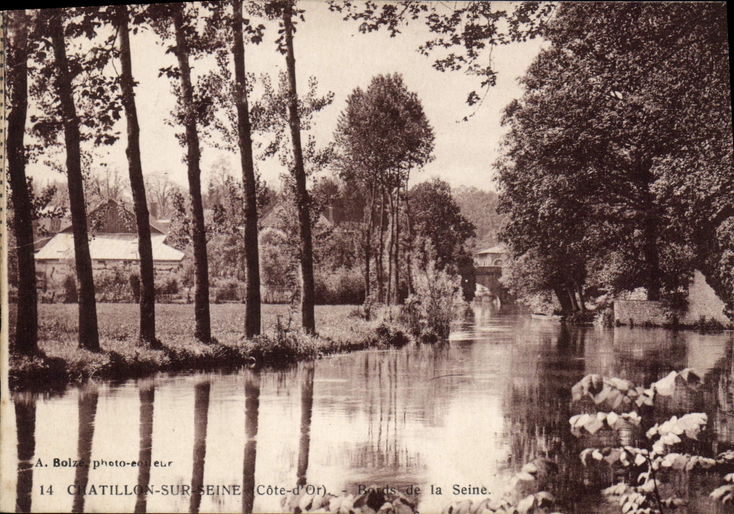 CPA CHATILLON-sur-SEINE bords de Seine