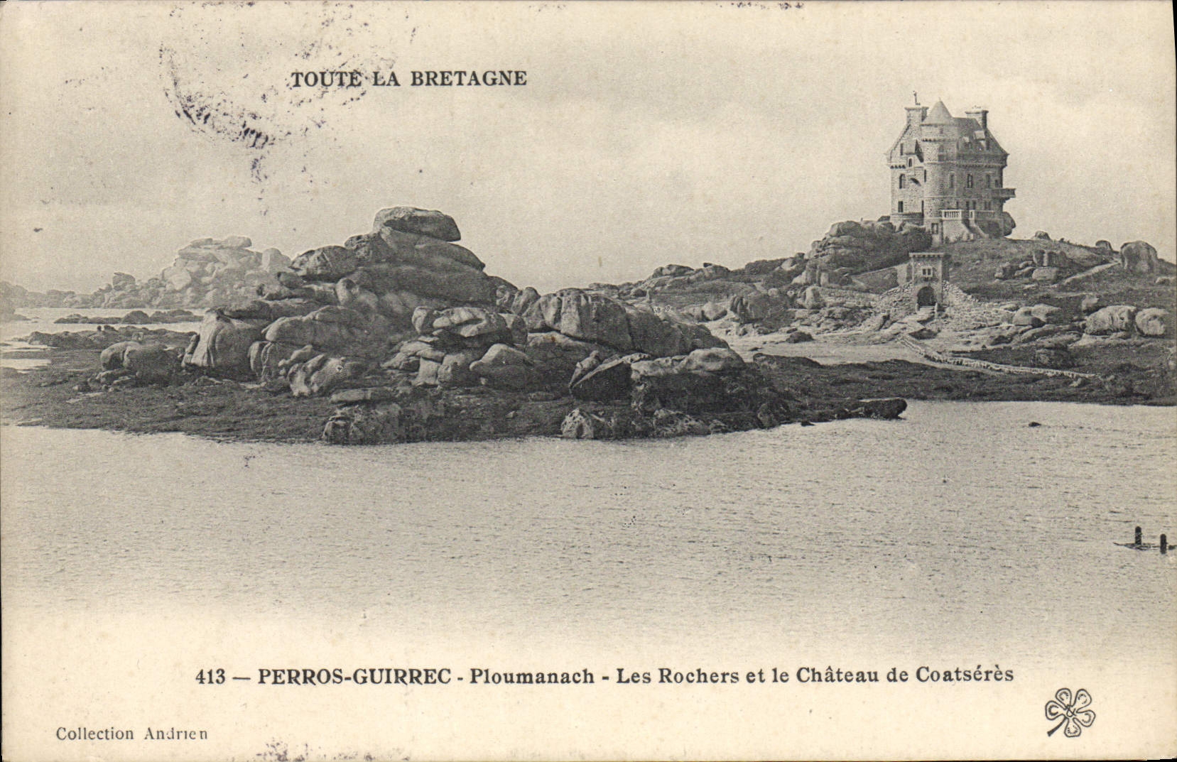 CPA PERROS-GUIRREC Ploumanach château de Coatsérès
