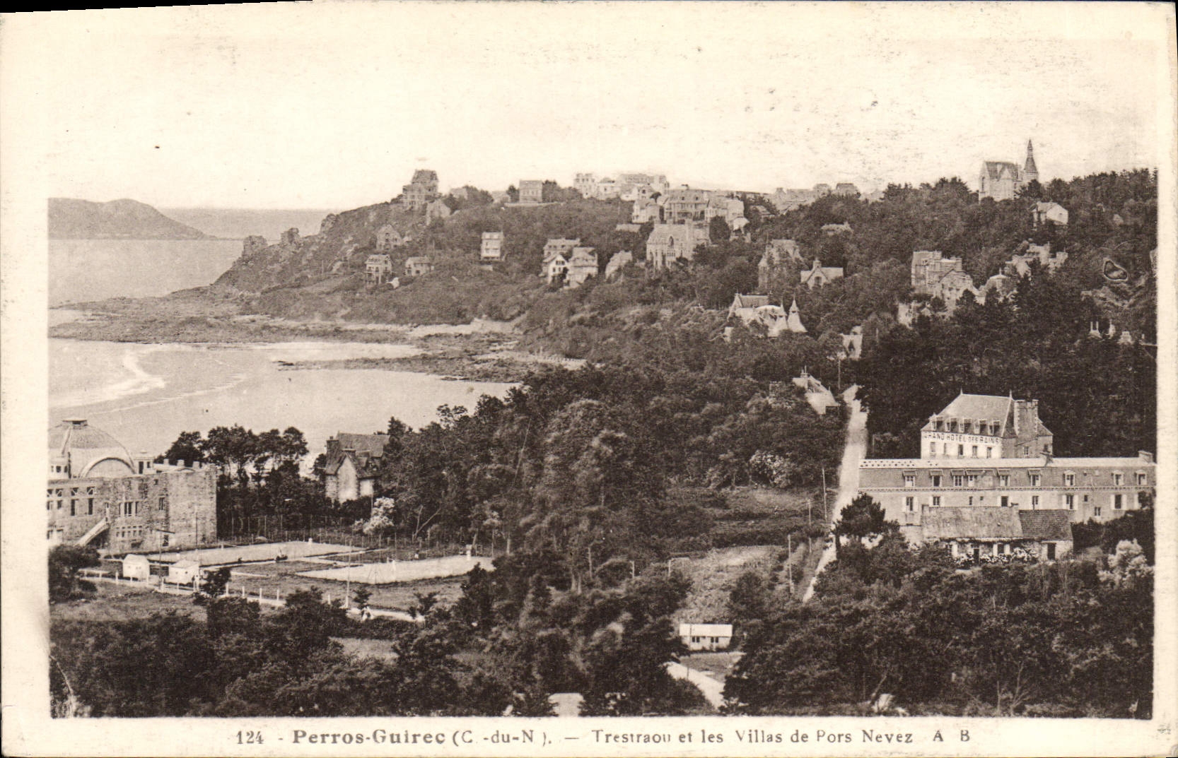 CPA PERROS-GUIRREC Trestraou villas de Pors Nevez
