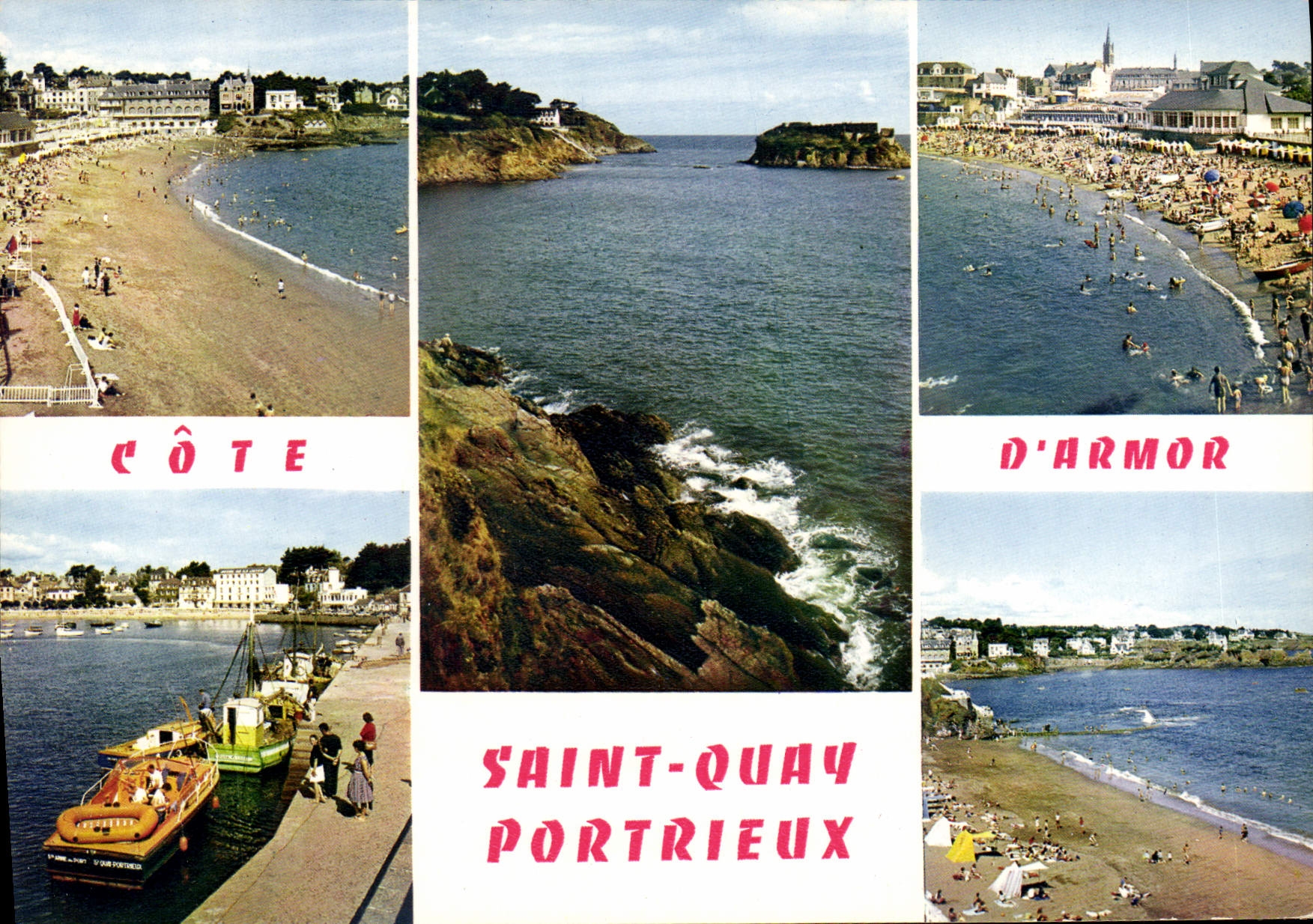 CPSM SAINT-QUAI-PORTRIEUX plage sémaphore casino port