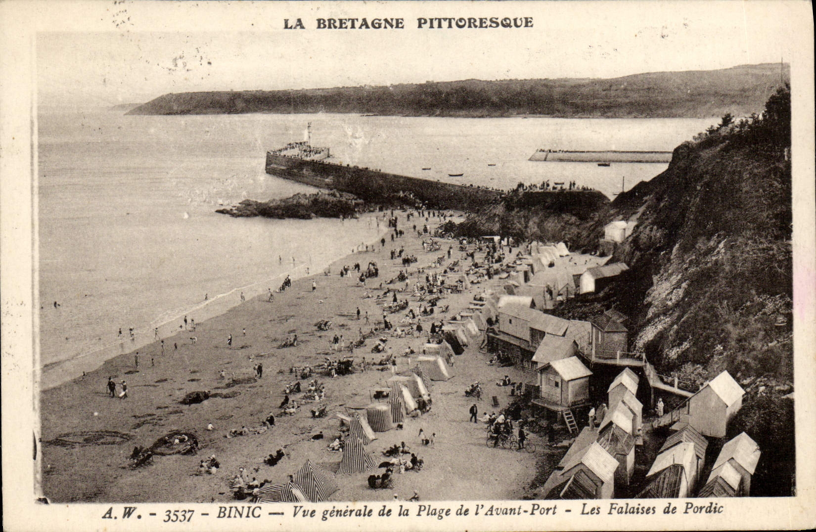 CPA BINIC plage Pordic