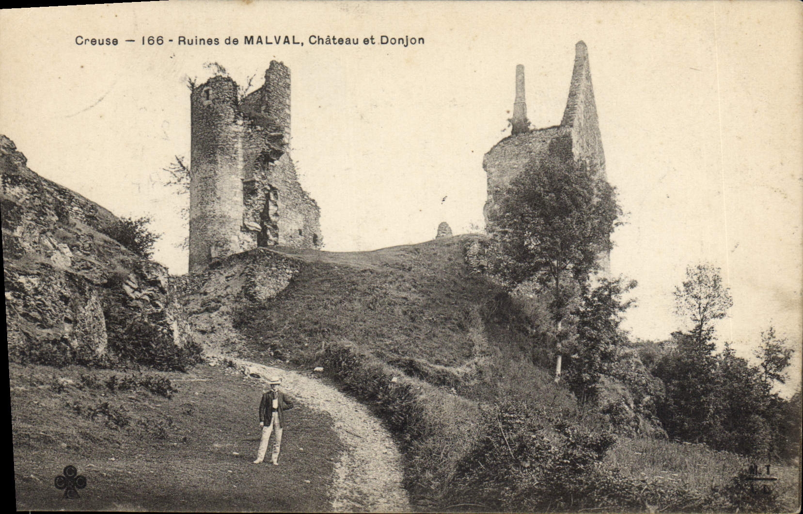 CPA ruines de MALVAL château