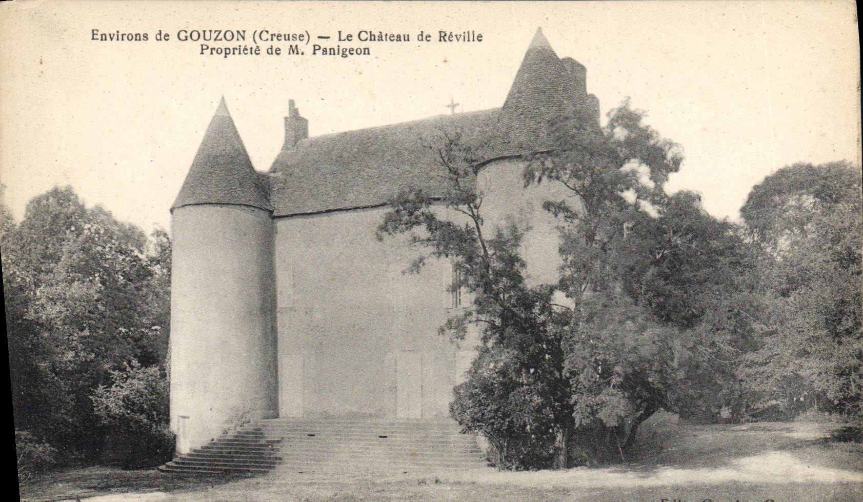 CPA environs de GOUZON château de Réville Panigeon