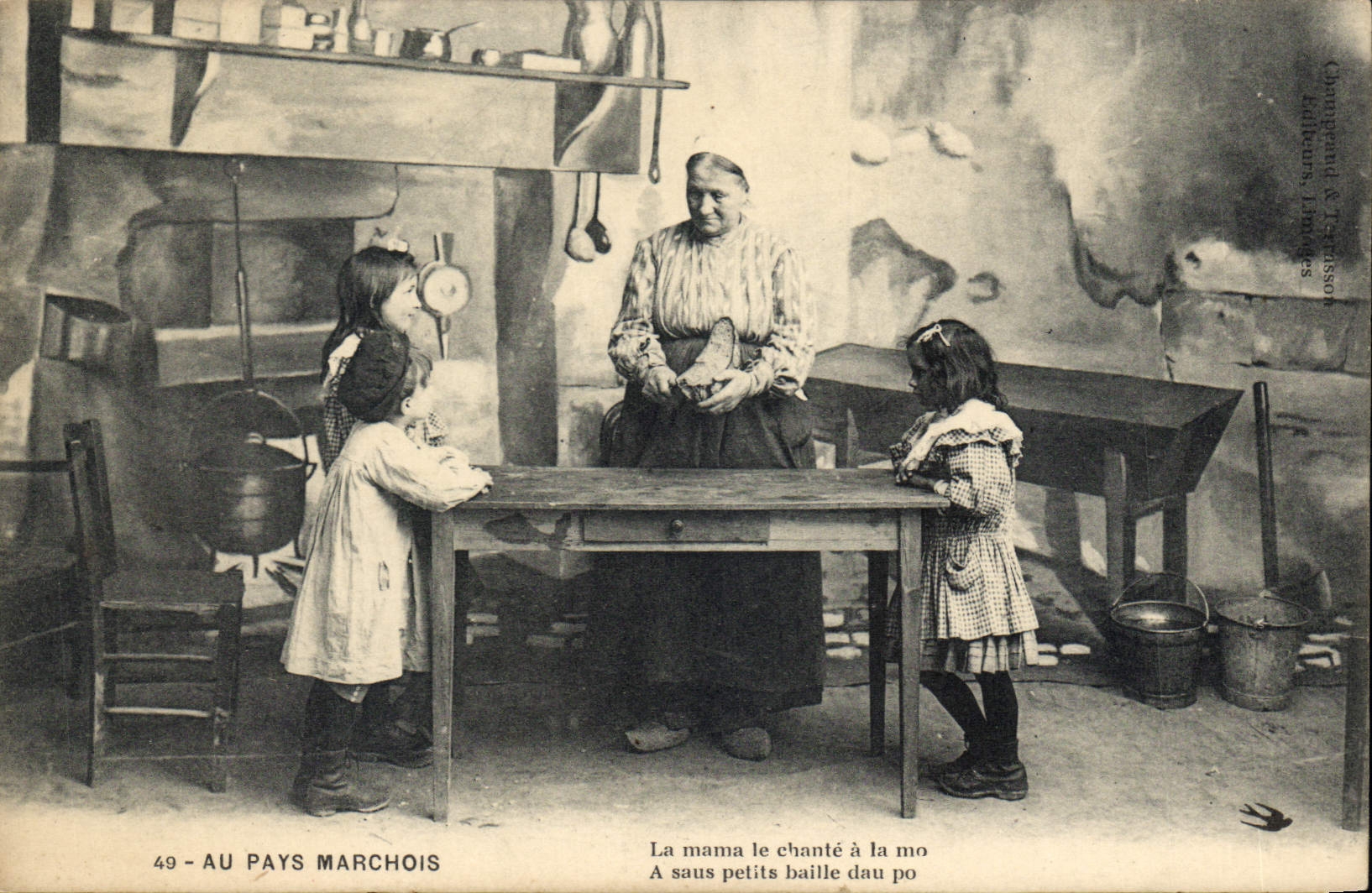 CPA au pays Marchois la mama le chanté à la mo