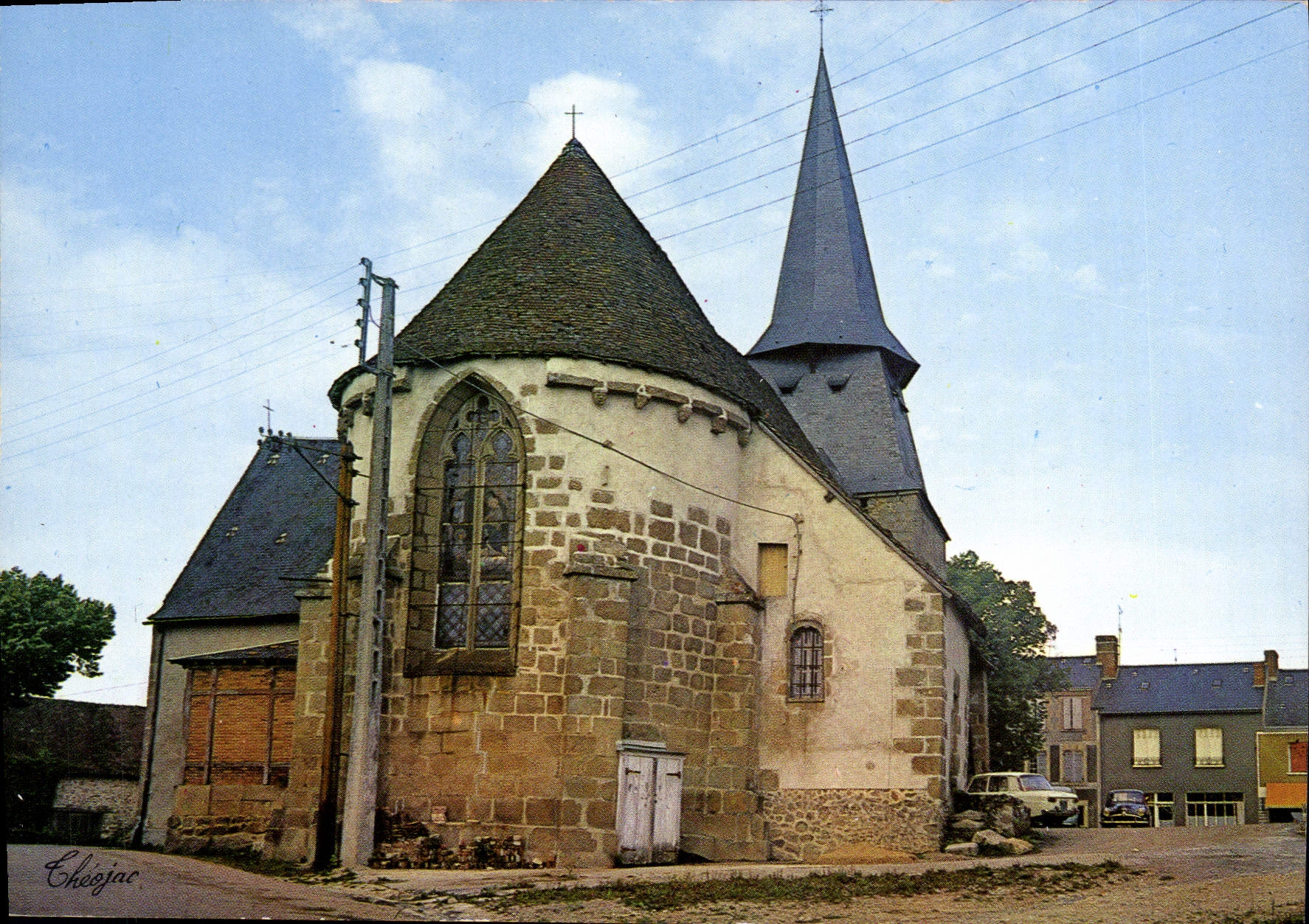CPSM BUSSIERE-DUNOISE église